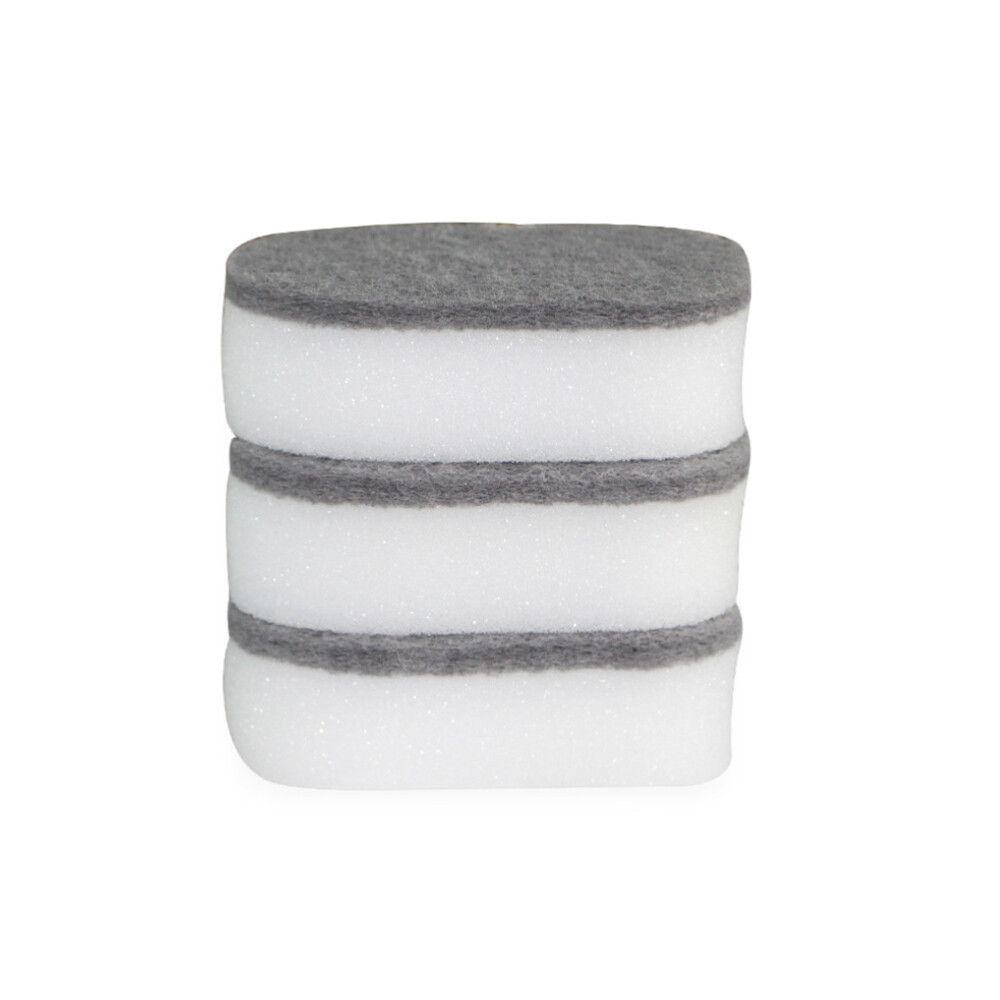 12Pcs Cleaning Loofah Sponge Strong Water Absorption Grey and White Complex