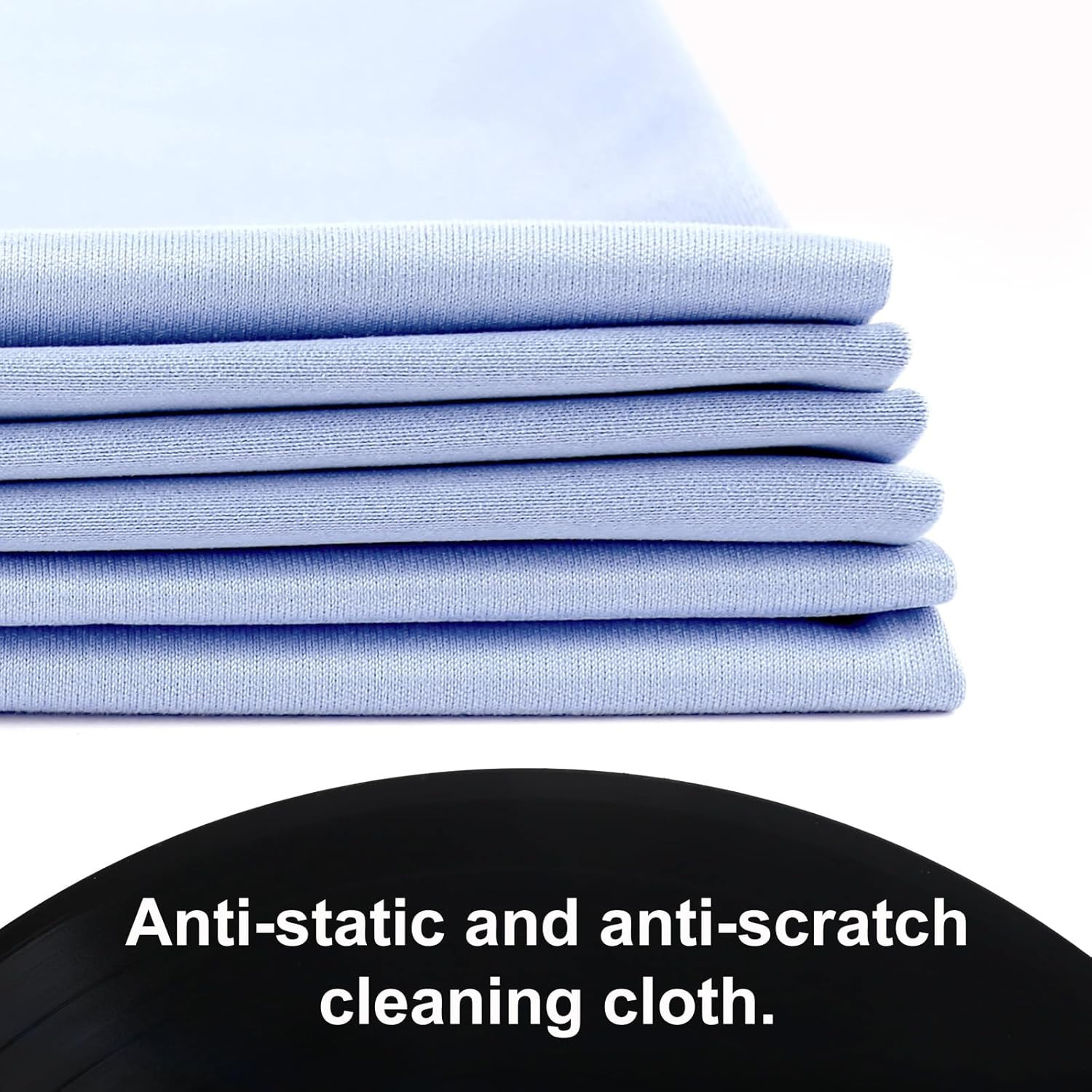 Record Cleaning Cloth, 6 Pack 12”X12” Anti-Static Microfiber Towel by Lint-Fr