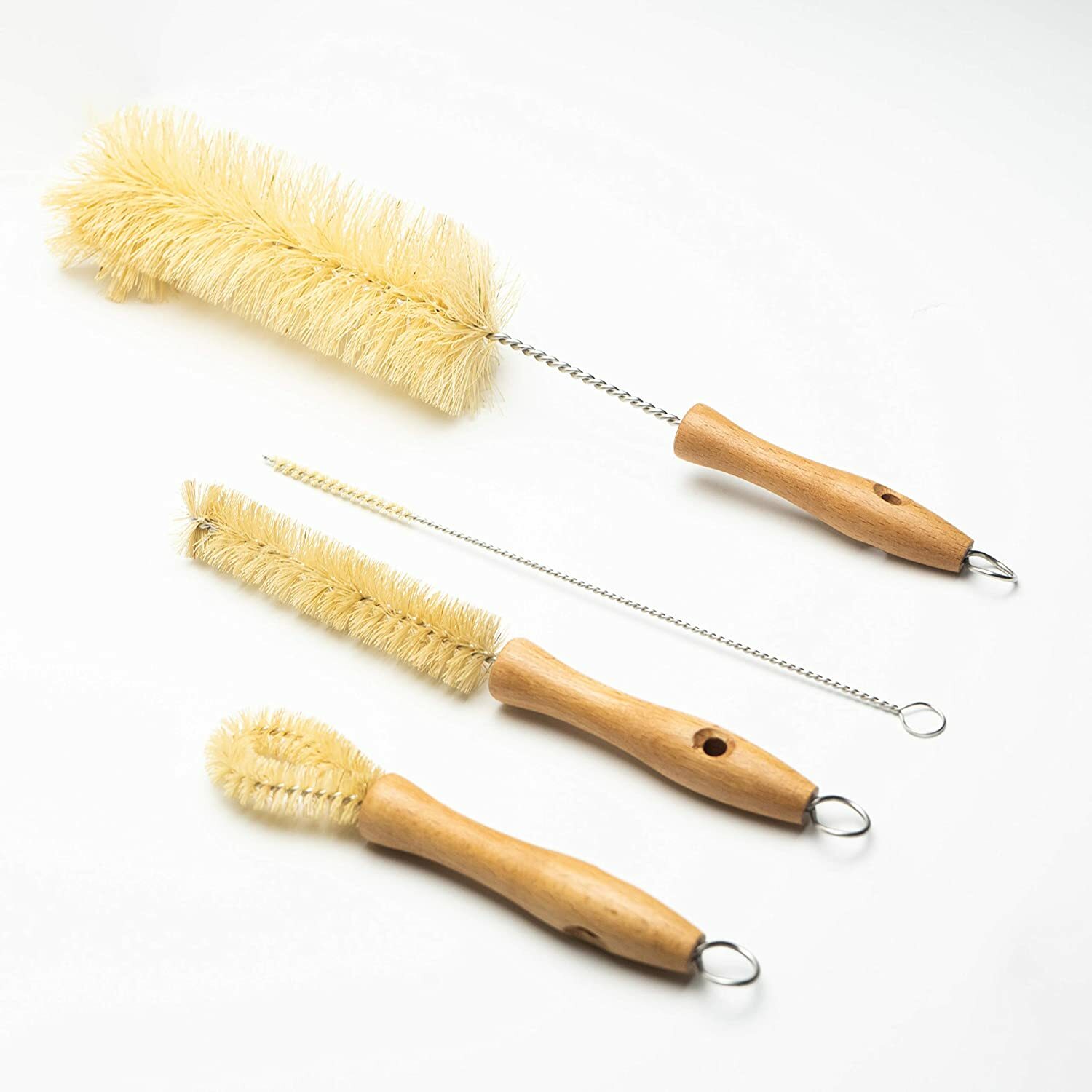 Gaia Guy. Natural Bottle Brush and Straw Set – Bottle Cleaners – Sisal Bristles