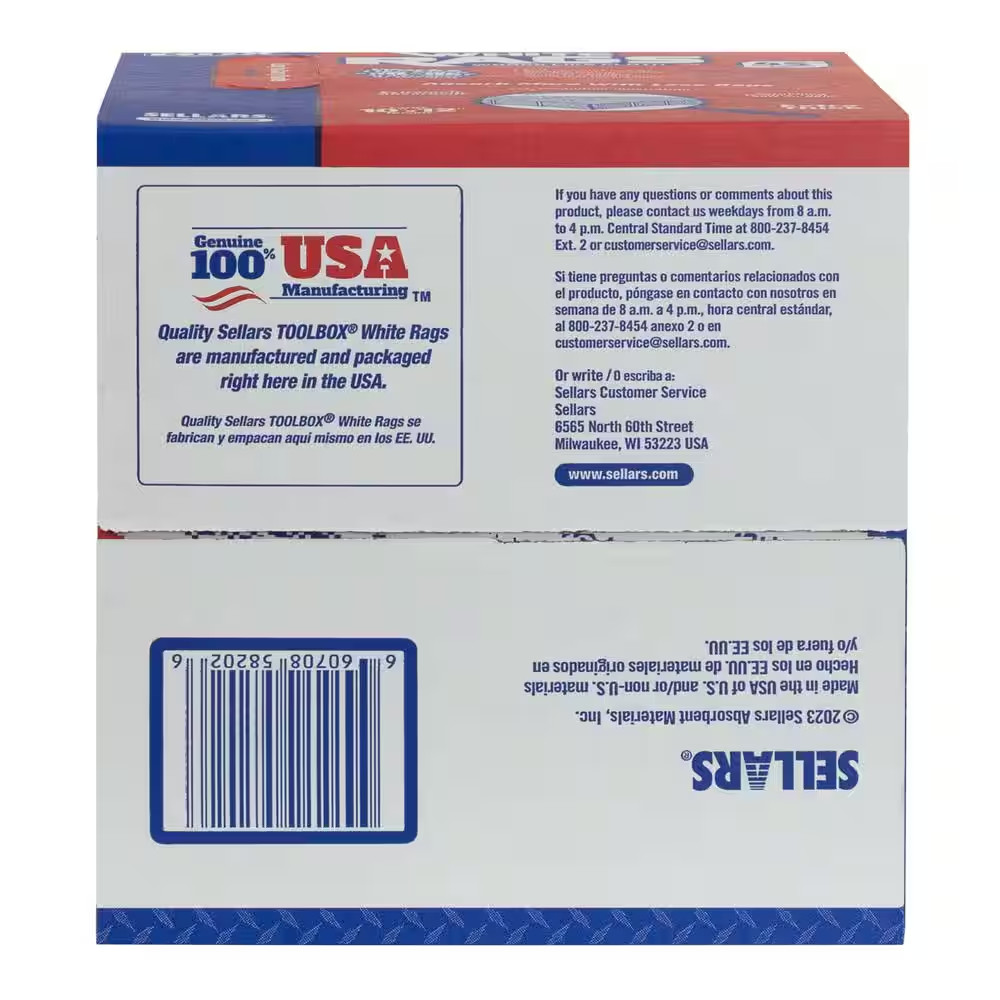 NEW 200-Count Natural Fiber White Painter’s Rags Lint-Free & Highly Absorbent
