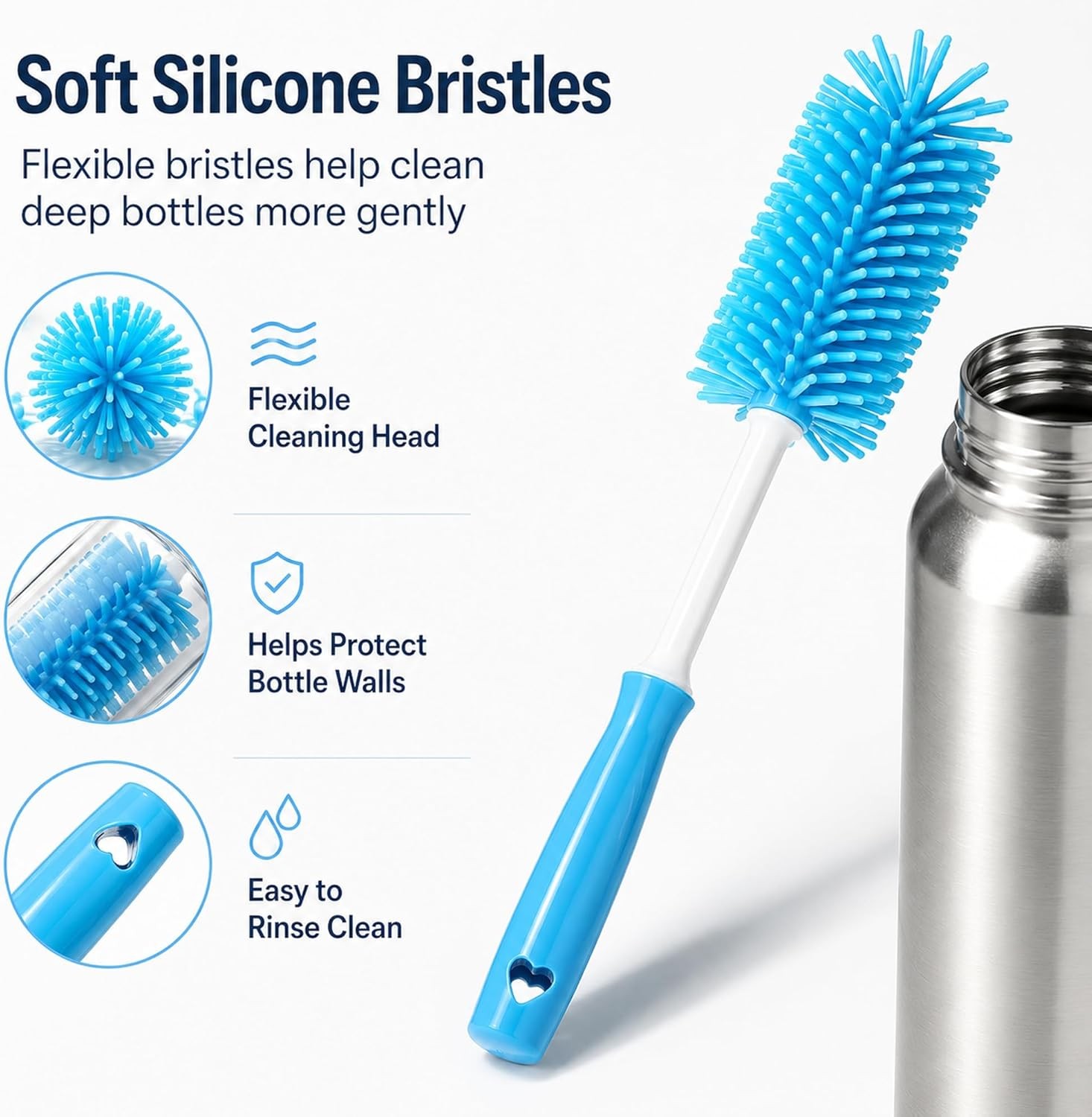 4 Pack Water Bottle Cleaning Kit Water Bottle Cleaner Brush for Owala FreeSip