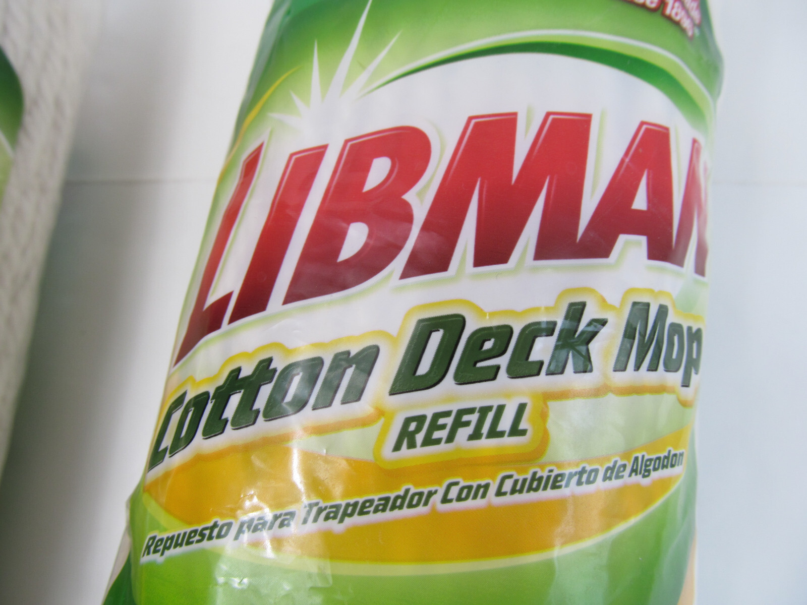 2 Cotton Floor Mop Head Refill Replacement Cleans Vinyl Ceramic Tile Libman F