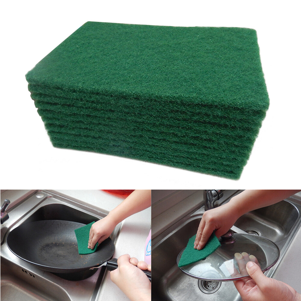 100pcs Bathroom Sponge Brush Dish Scrubber Kitchen Cleaning Dishcloth Soap
