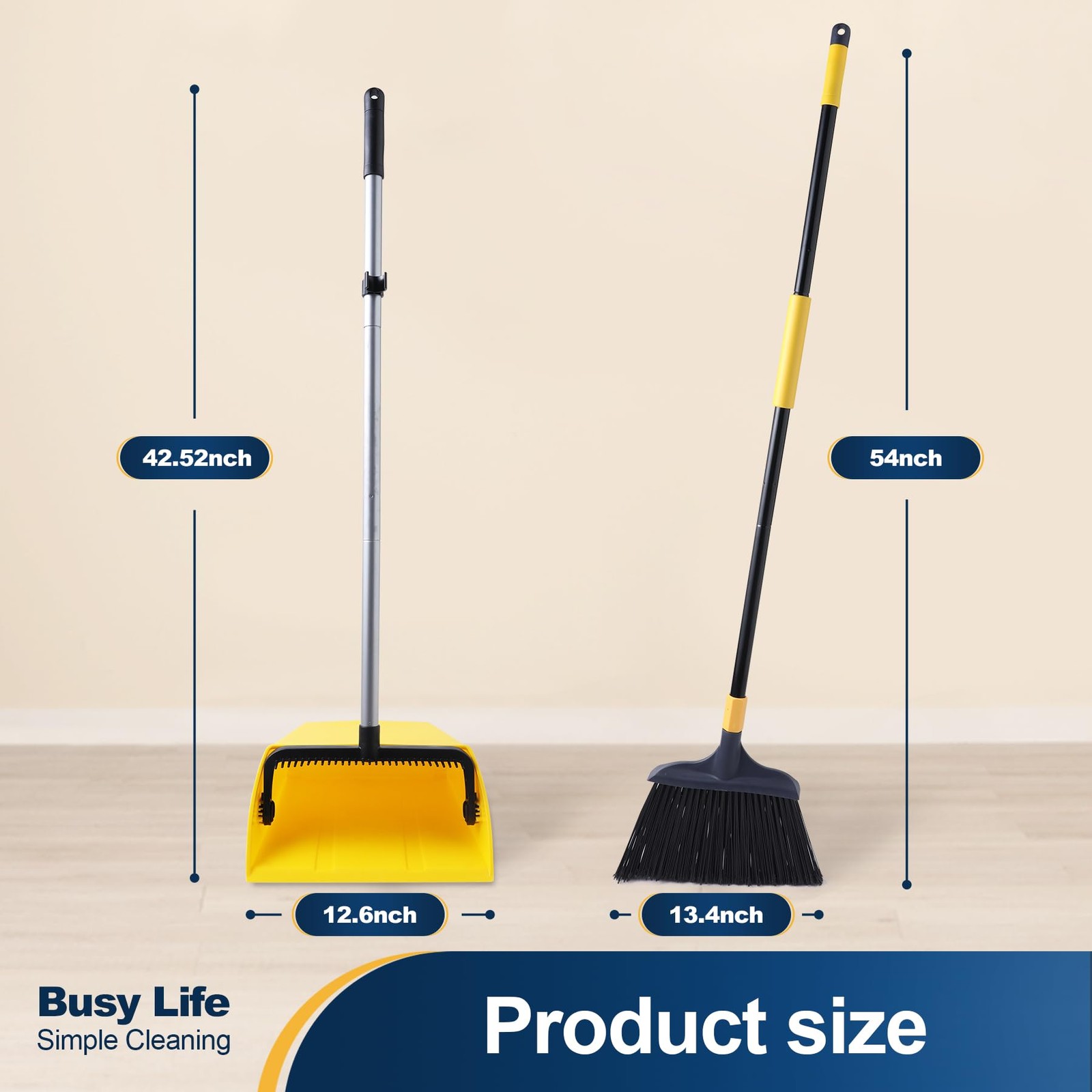 Commercial Broom And Dustpan Set With Comb Commercial Outdoor Indoor For Courtya