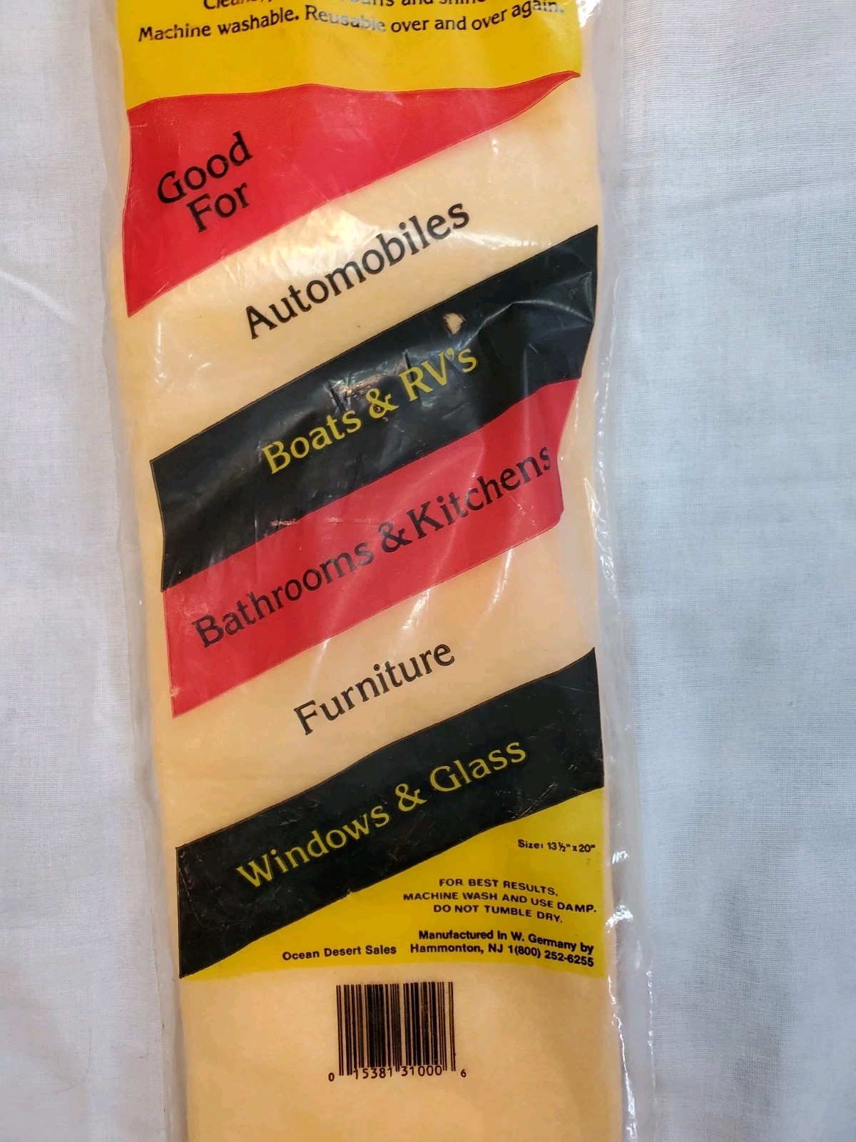 Vintage As Seen On TV Multi Purpose Shammy West Germany Cleaning Cloth Auto RV