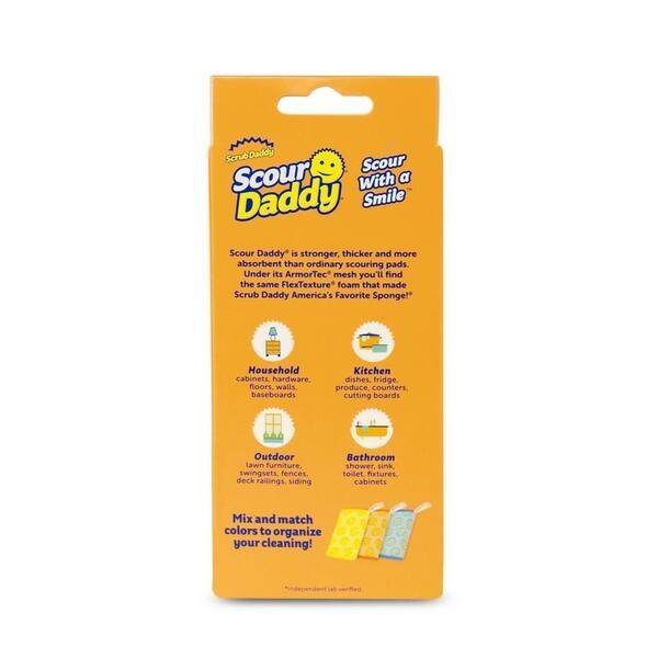 Scratch Free Scouring Pads 3 Pack Heavy Duty Kitchen Cleaning Scrub Pads