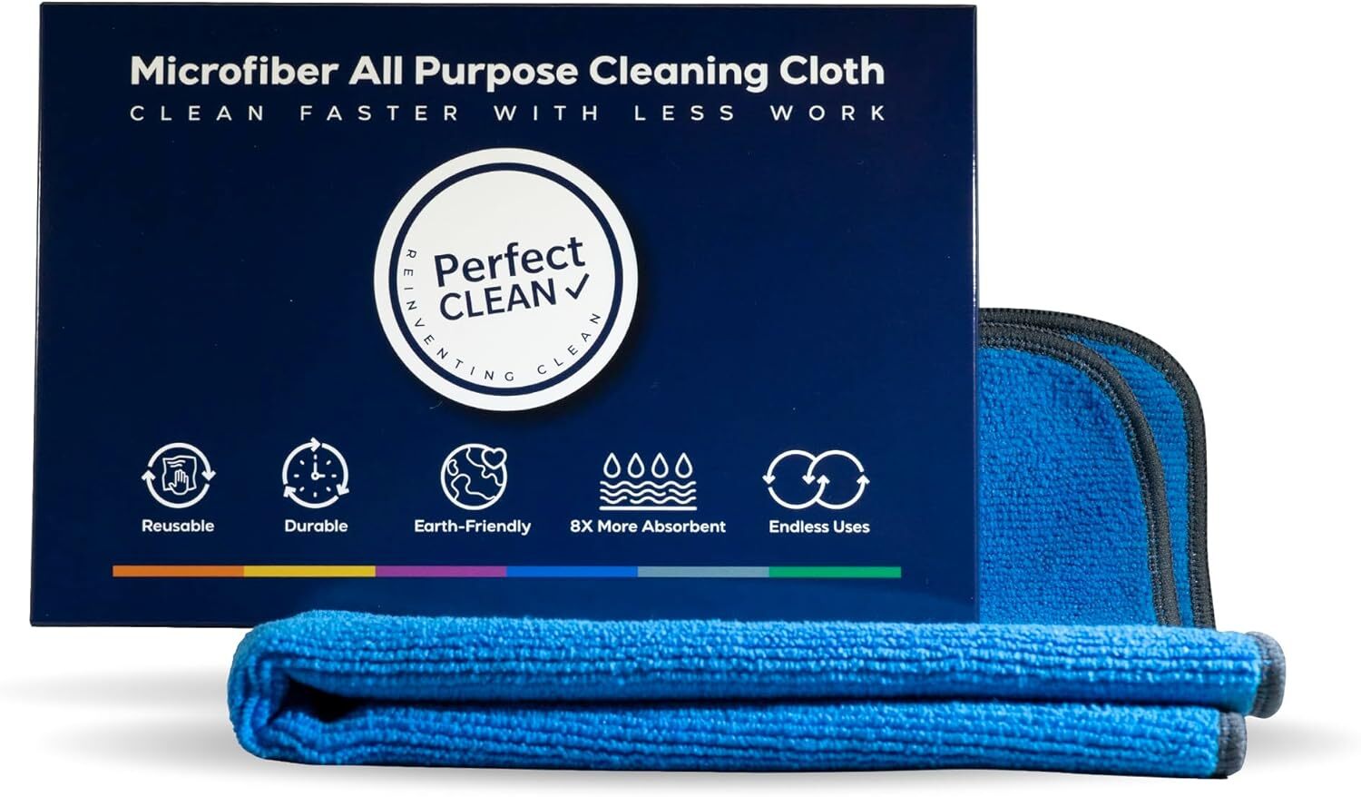 PerfectClean Microfiber Cleaning Cloth, Absorbent Cleaning Towels, 12”x12”