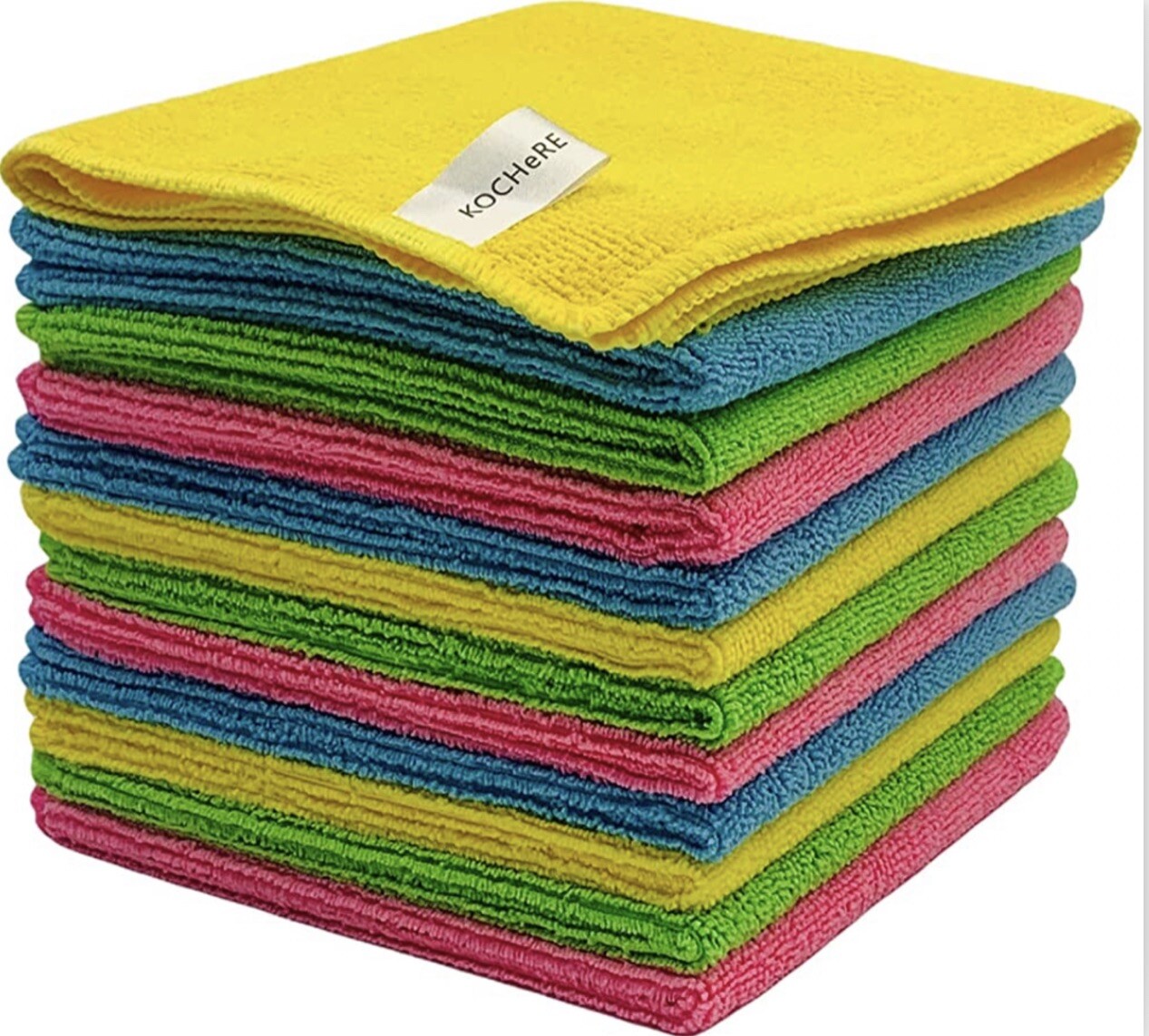 Microfiber Cleaning Cloth Pack of 12: Size 12.6″ x 12.6″ Ultra Soft