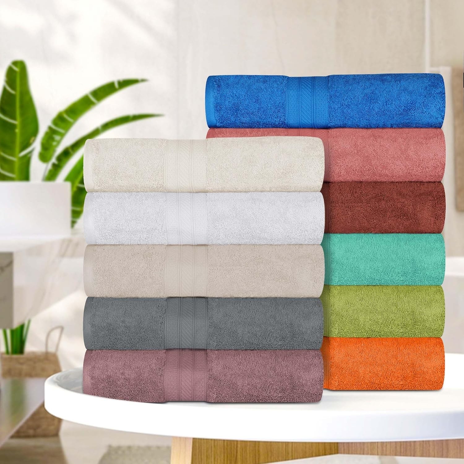 Superior 700 GSM Long Staple 100% Combed Cotton, Durable, Plush and Absorbent