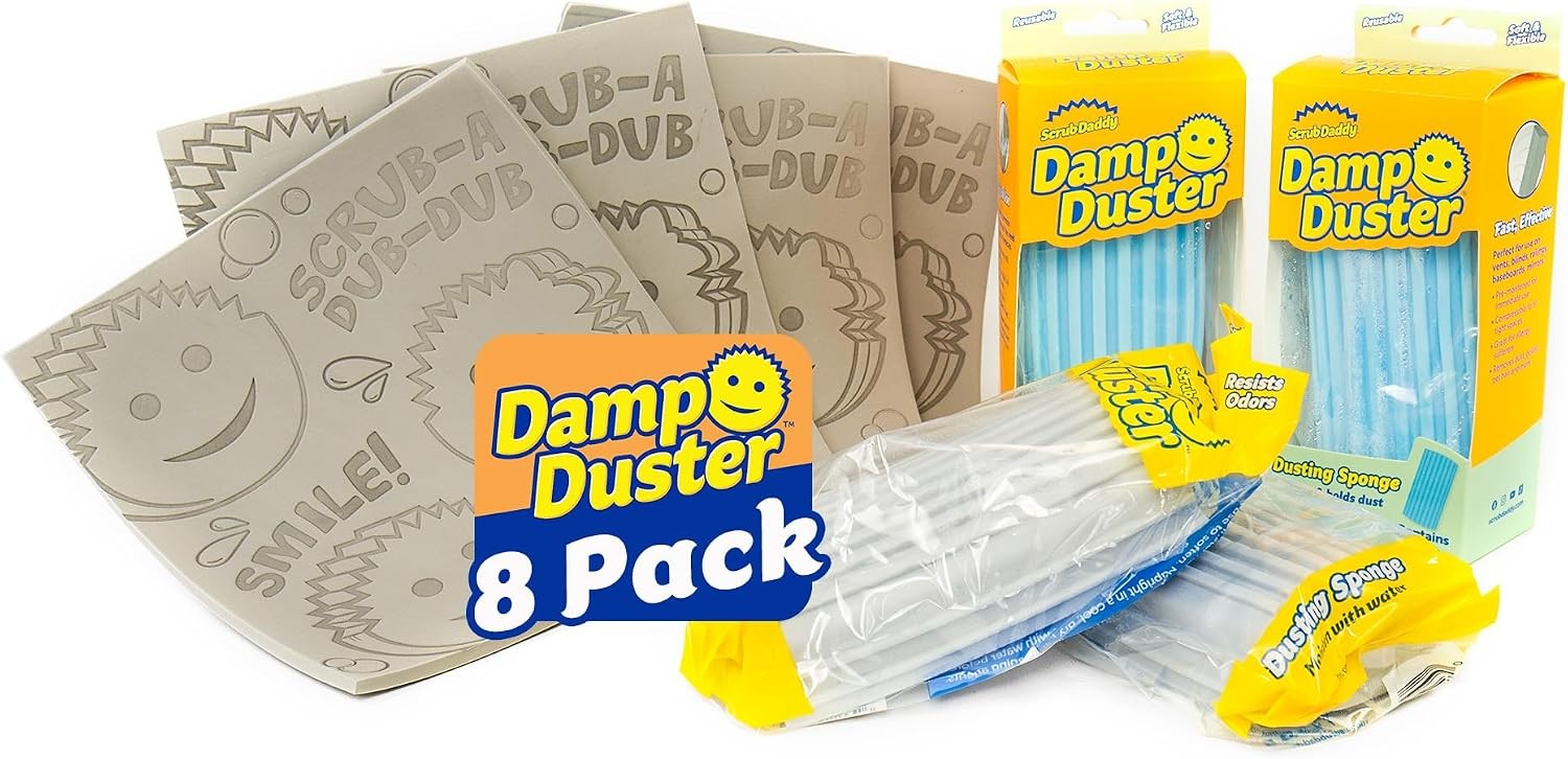 Damp Duster Sponge Towel Set Household Dust Polishing Cleaning Supplies