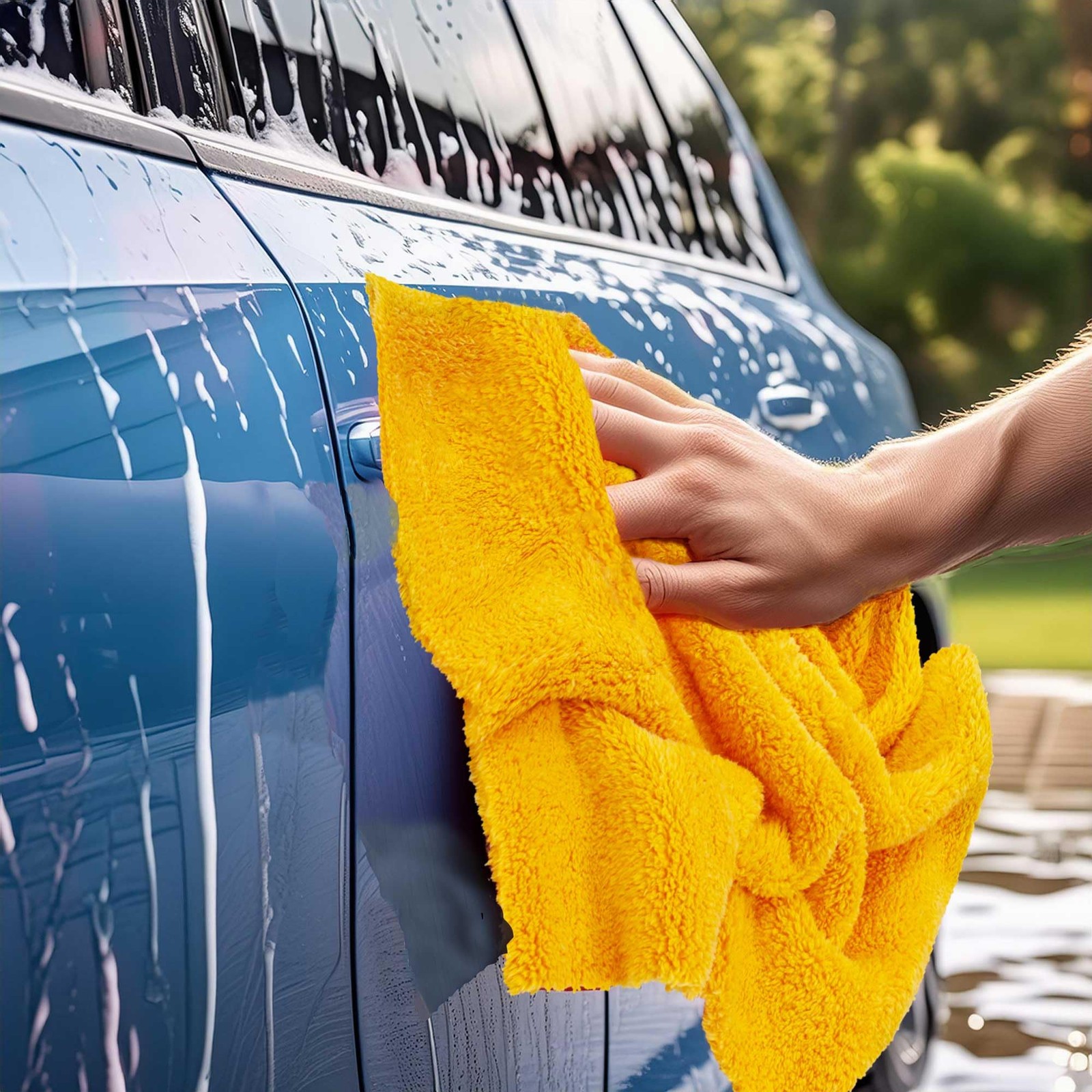 Extra Absorbent Ultra Plush 500GSM Edgeless Microfiber Towels 16×16 Inch 6-