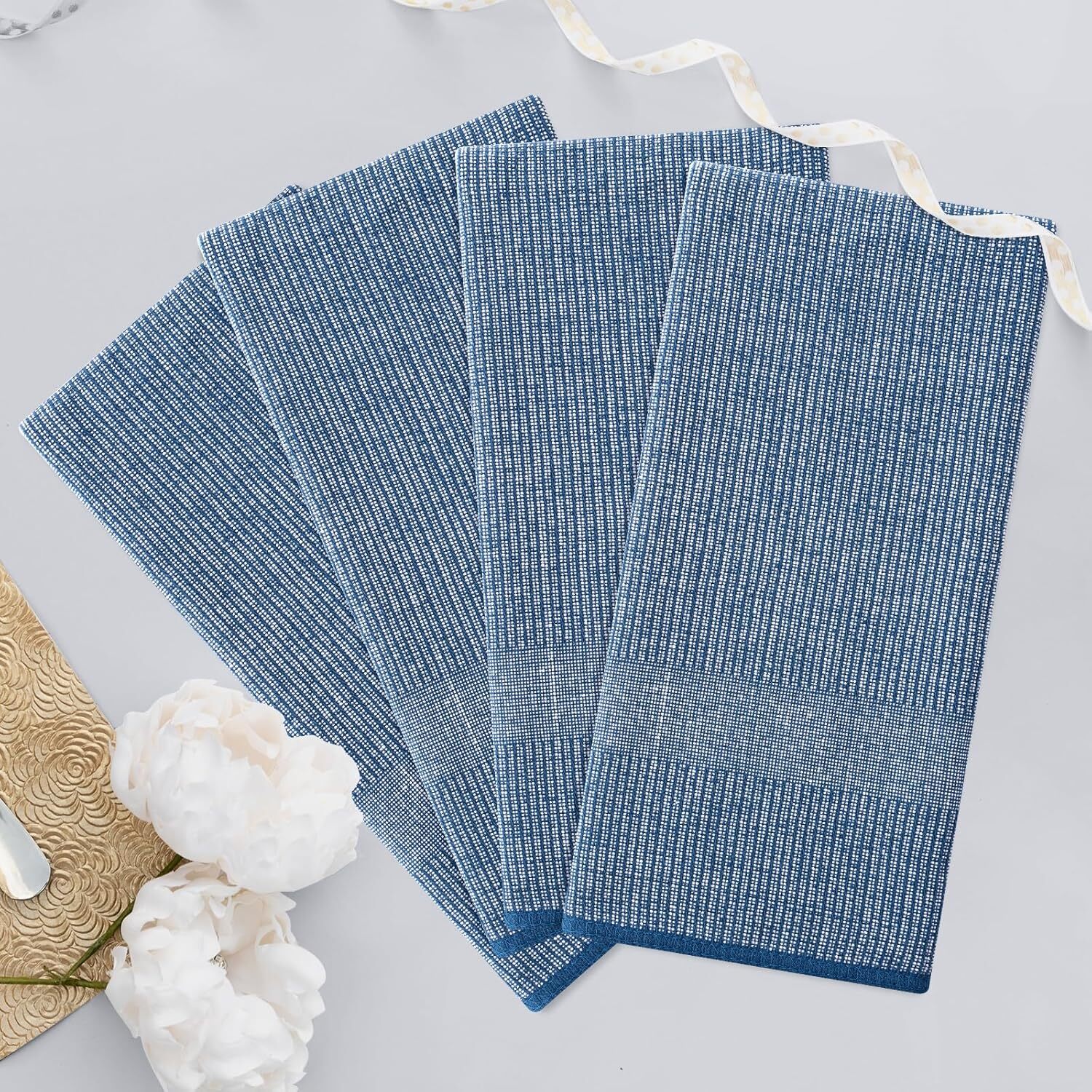 6 Toallas Paños De Limpieza 18×28 Cotton Para Cocina Lavar Plato Absorbente NEW
