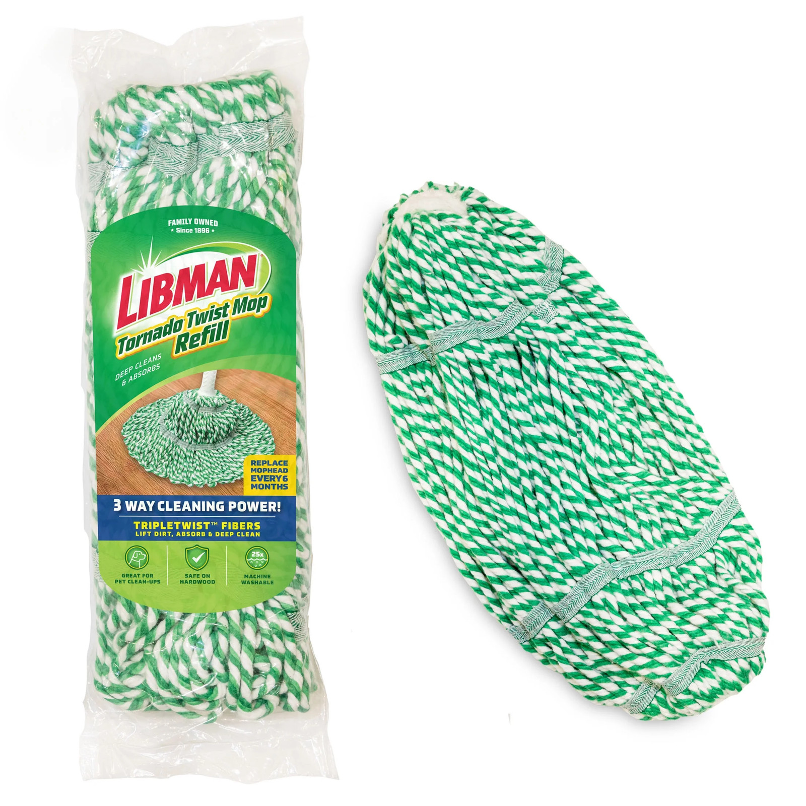 Libman Tornado Twist Mop Refill Cotton Blend