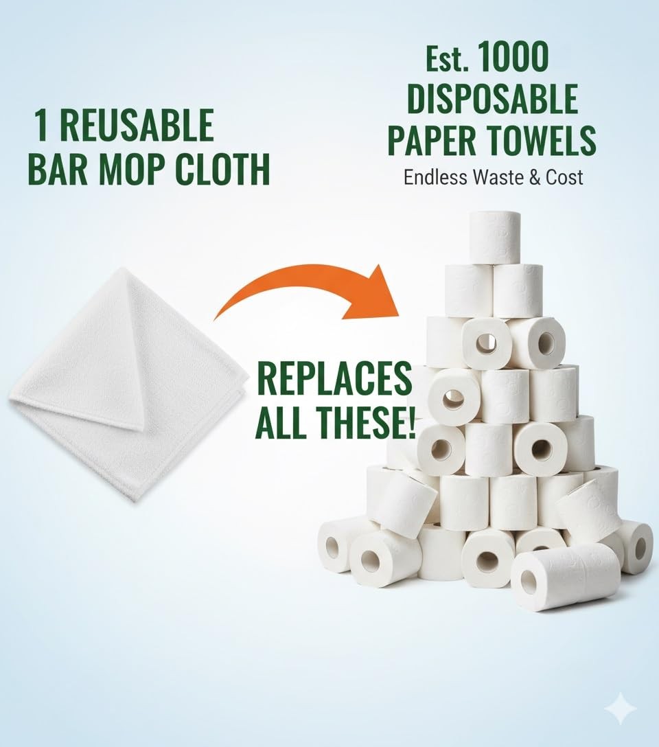 Terry Bar Mop Towels pack Of 60 โ€ Absorbent And Quick Drying Commercialgrade C