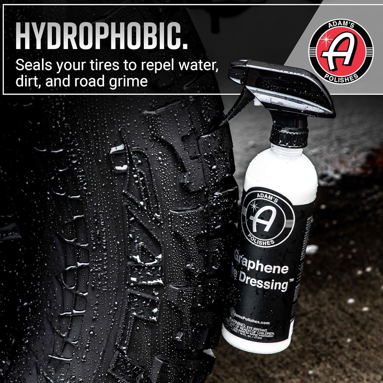 Adam’s Polishes Graphene Tire Dressing – Deep Black Finish 16 fl. oz