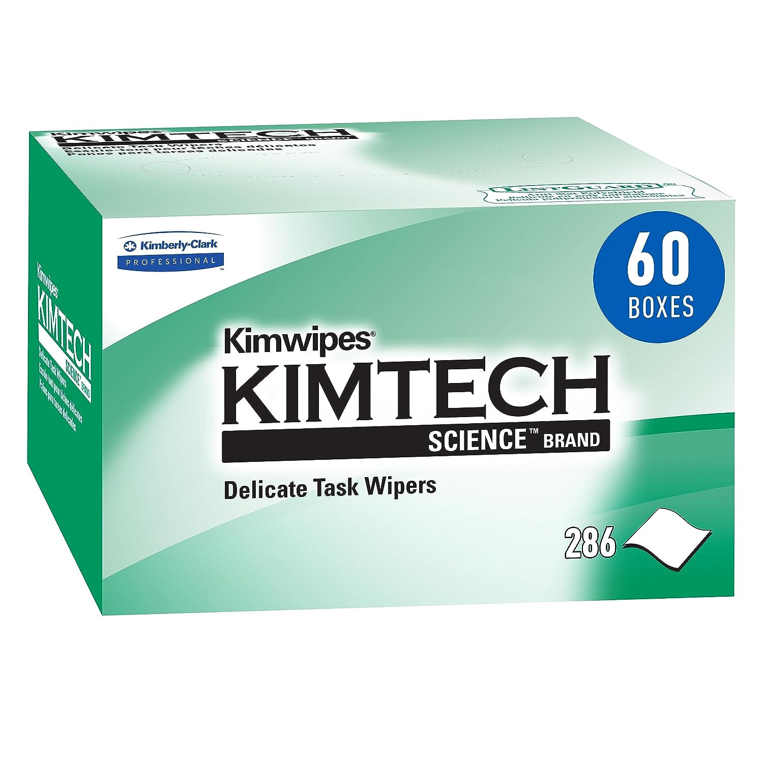 Kimwipes Delicate Task Wipers, 1-Ply, 60 Pop-Up Boxes, Pack of 16,800