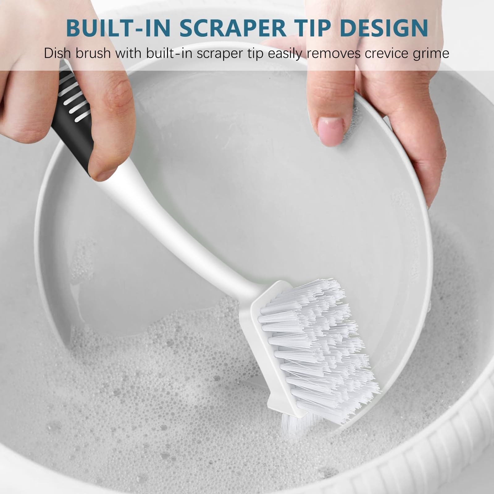 SetSail Dish Brush Set of 3 with Bottle Brush Dish Scrub Brush with Long Handle