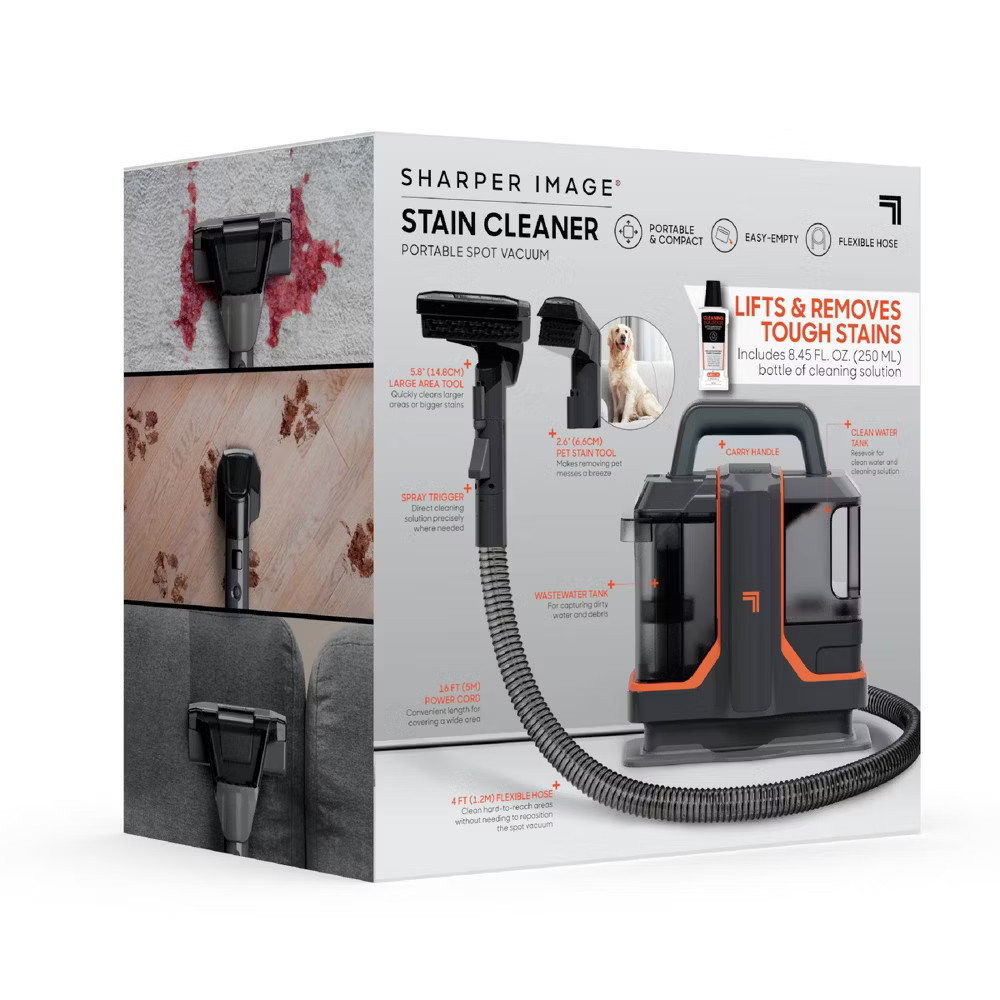 Sharper Image Stain Cleaner Portable Spot Vacuum 16 Ft Cord Black
