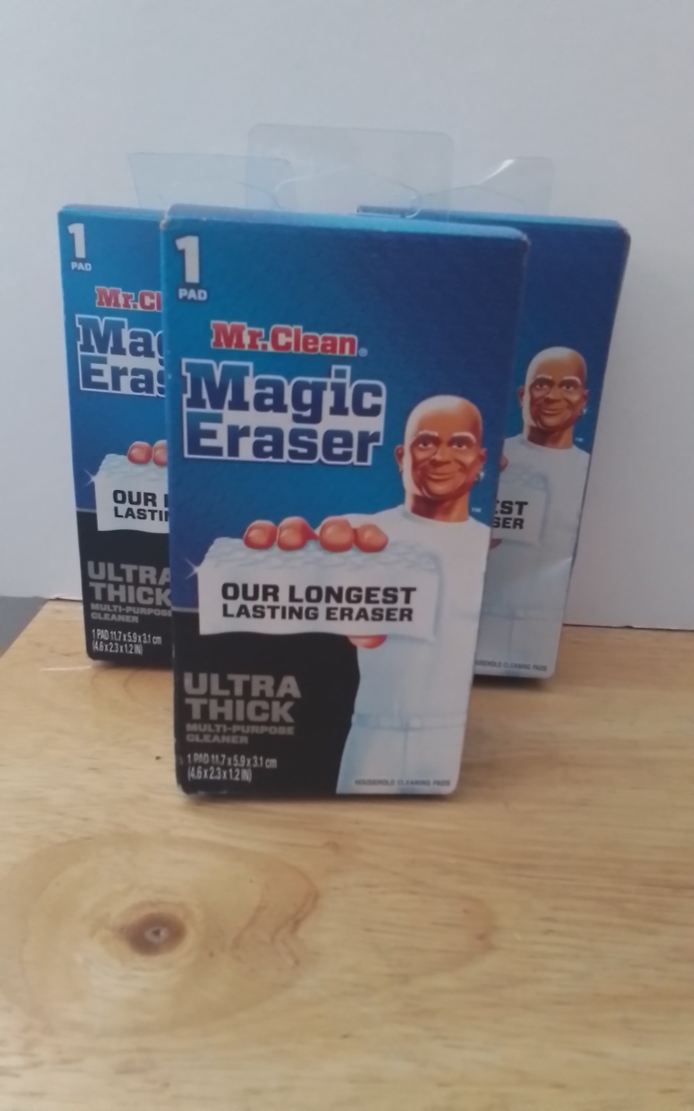 3 Count Mr. Clean Magic Eraser Ultra Thick Cleaning Pad Sponge Heavy Duty Clean