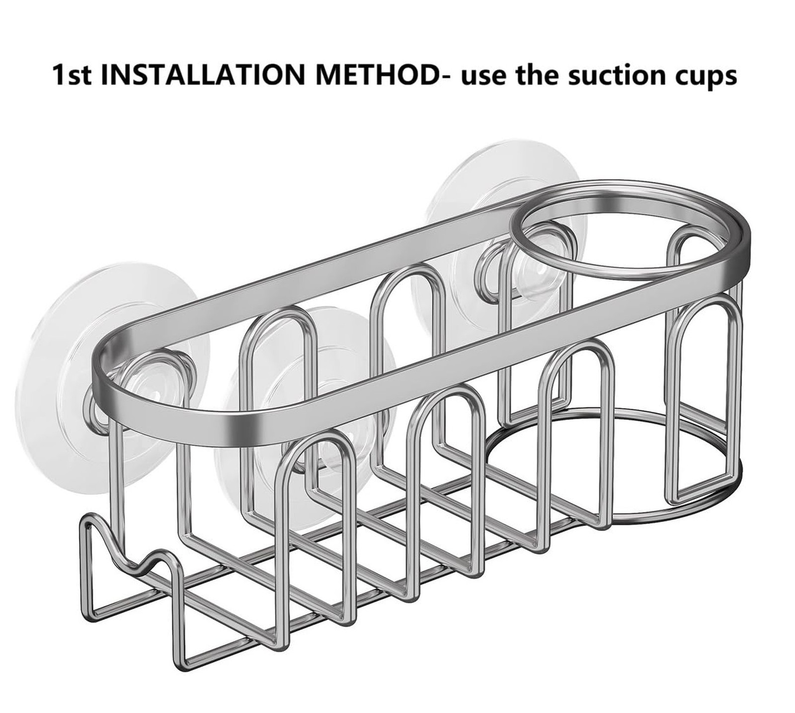 Sink Caddy Sponge Holder for Kitchen Sink 2 Suspension Options(Suction Cups a…