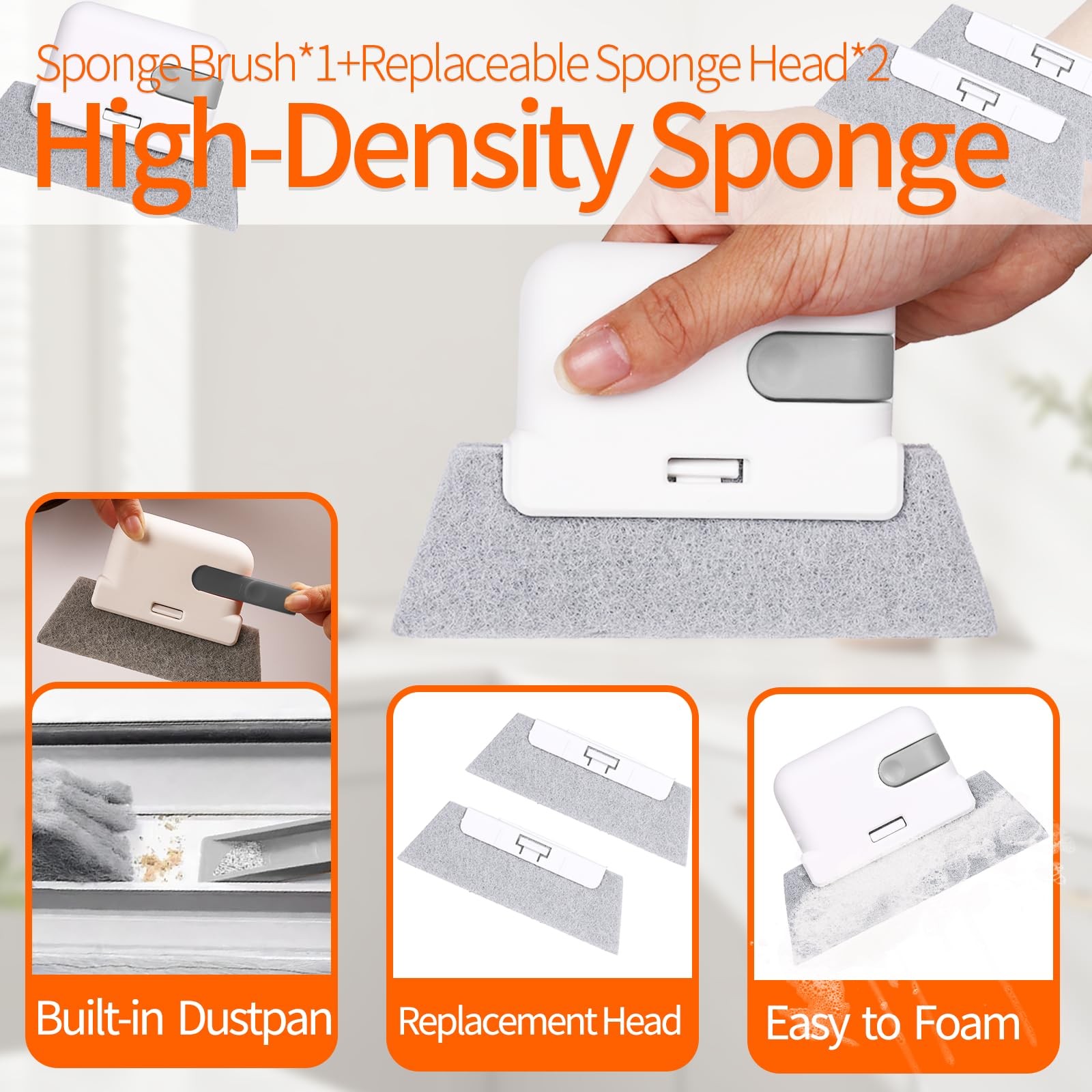13Pcs Crevice Cleaning Brush Set, Window Groove Kit Hard Gray