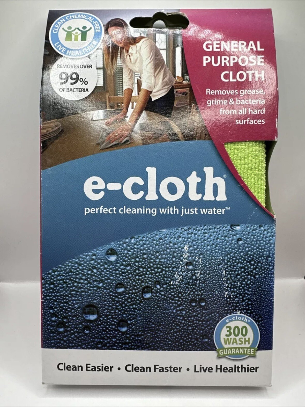 E-Cloth General Purpose Microfiber Cleaning Cloth, 1 Pack, Yellow