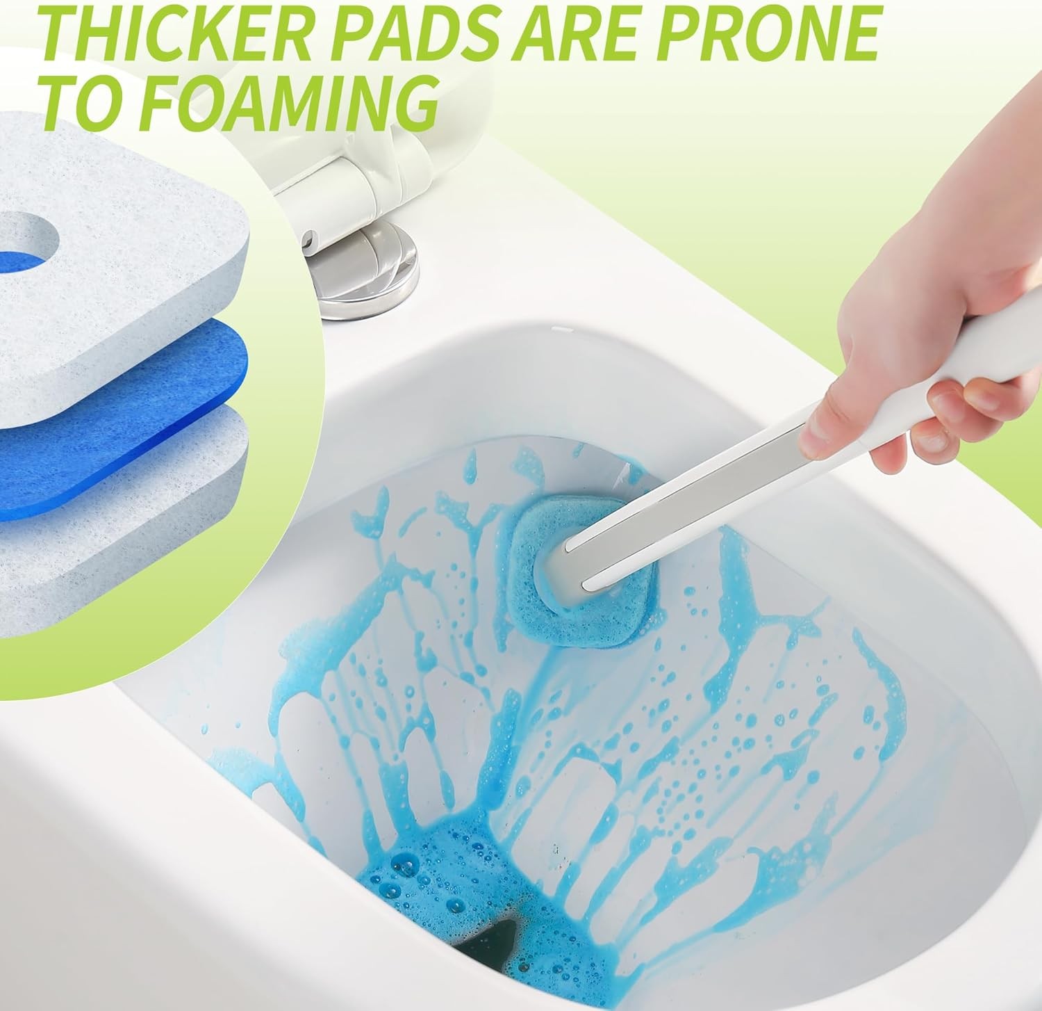Toilet Bowl Cleaner Wand Refills Compatible with CLOROX, 21 Count Disposable