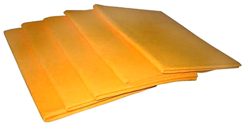 German Shammy Cloths 27 in X 19.75 in. Orange,Super Absorbent Shop Home – 5 PACK