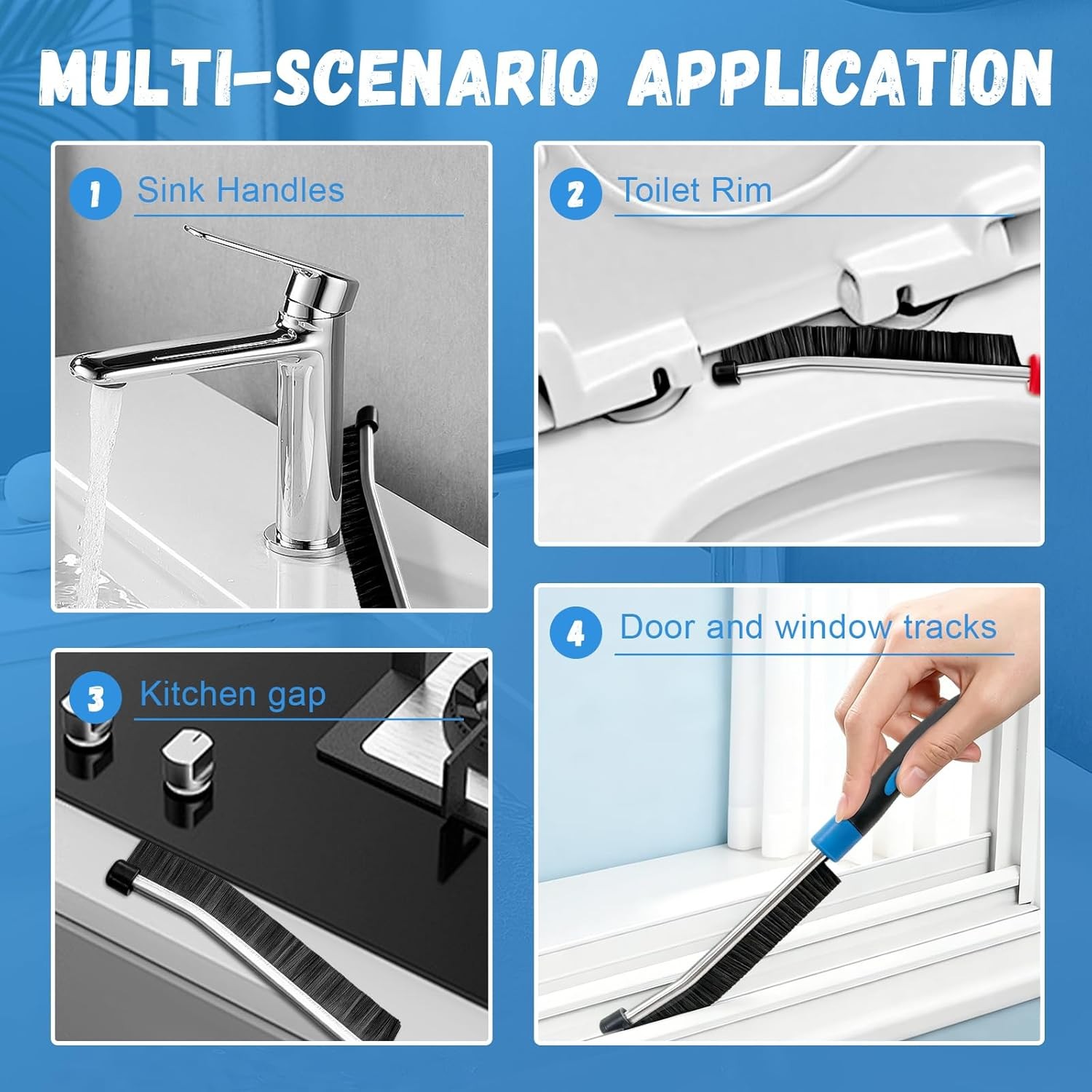 5 Colors Crevice Cleaning Brush Set, Hard Bristle Cleaning Brush, for Her,