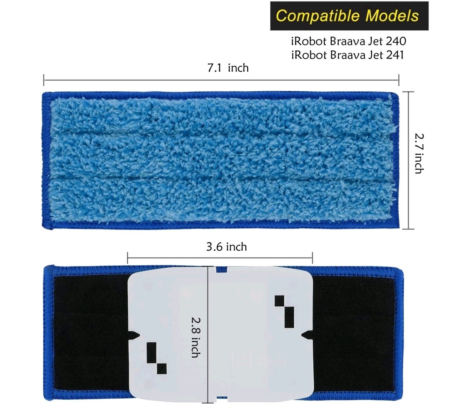 10 Pack Replacement Mopping Pads For Irobot Braava Jet 240 241