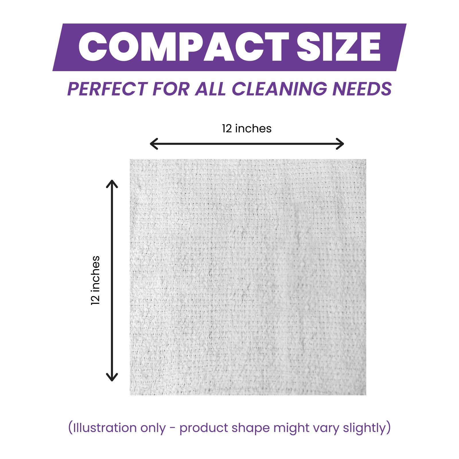 White Wash Cloths 12×12 in Bulk Boxes – Soft Absorbent Towels 100% Cotton Rags