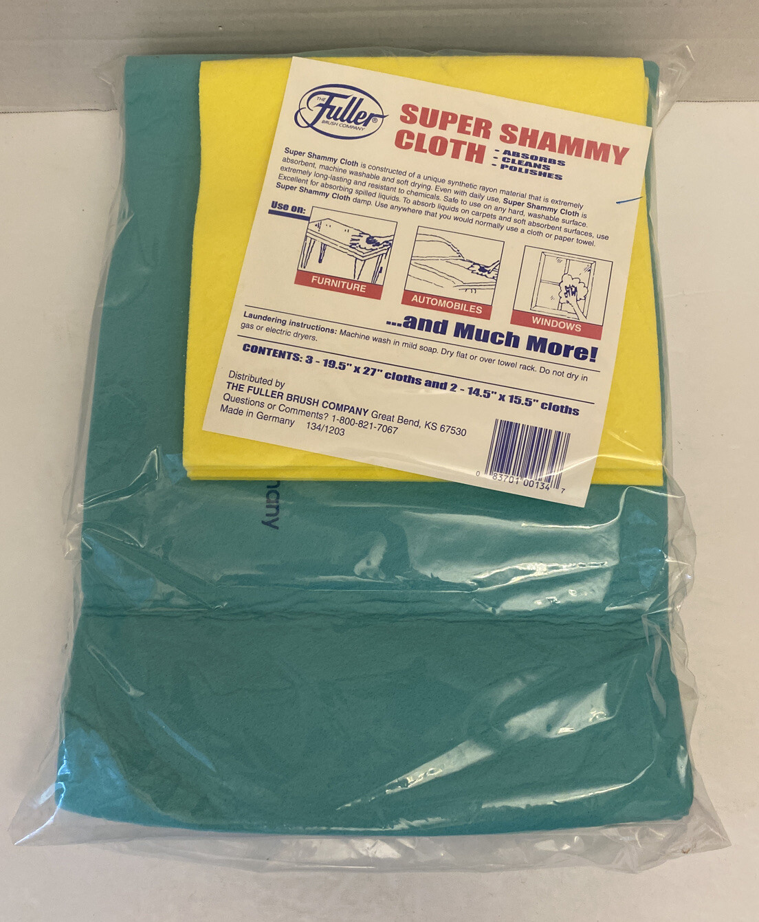Fuller Brush Company Super Shammy Cloth Set, NIP – Sealed, Made in Germany
