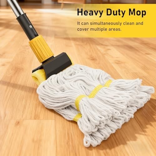 Professional Commercial Mop Industrial Heavy Duty Mop with 54″ Long Handle ,Wet