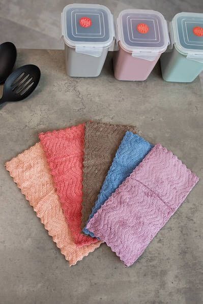 20pcs of 10×10 in microfiber soft absorbent kitchen cleaning towels, rags