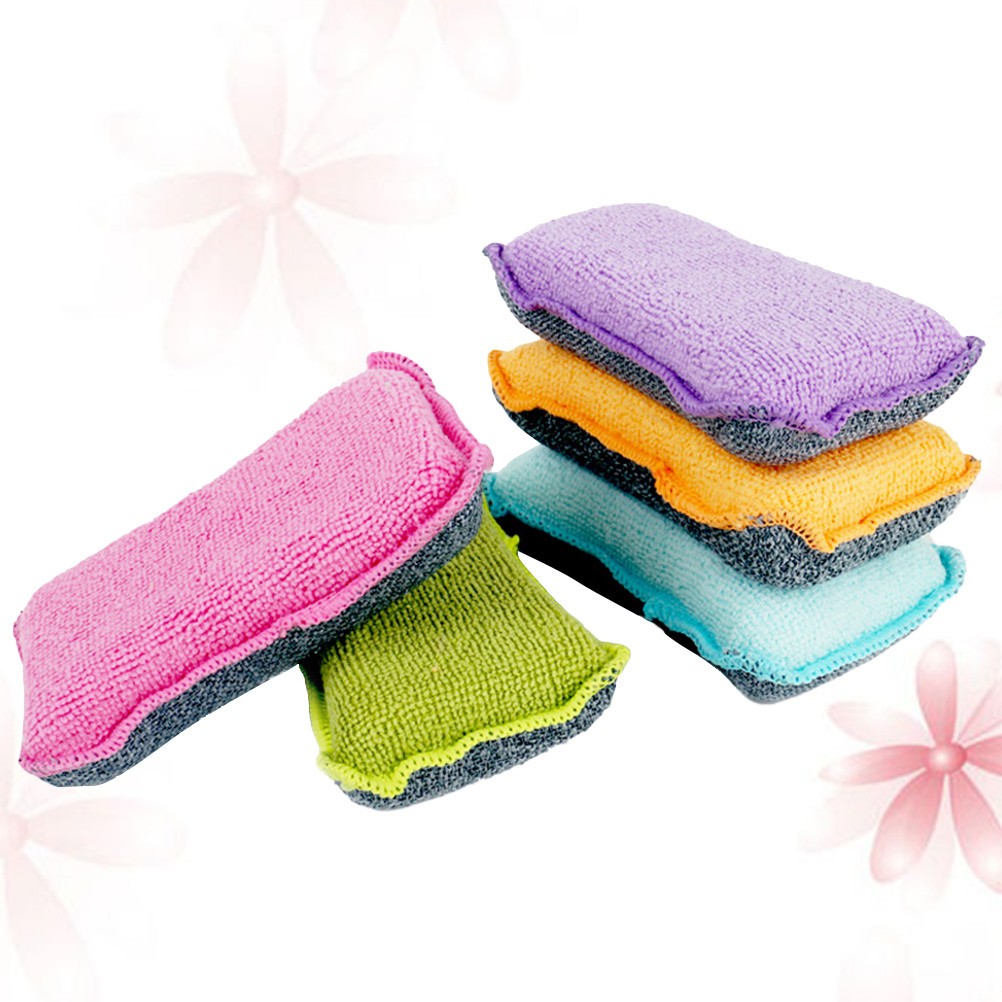 5Pcs Sponges for Dishwashing Rich Bubbles Easy Grip for Home Kitchen Use