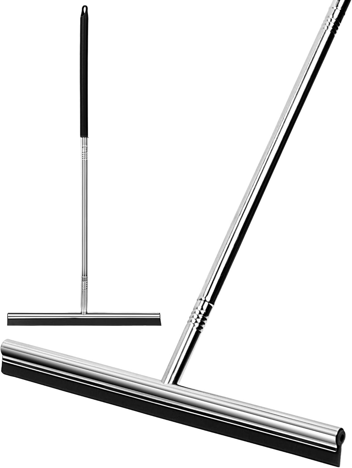 Floor Squeegee Scrubber 59inch Long Stainless Steel Handle with 15inch Wide