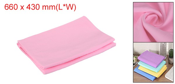 Shammy Cloth for Car Drying, 26 x 17 Inch Chamois Towel, Pink