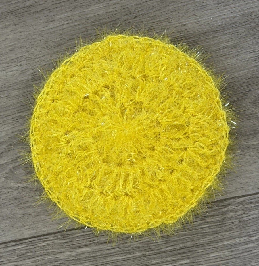Double Sided Dish Scrubby Pot Scrubby Sparkle Dishcloth 3.75” Diameter Reusable