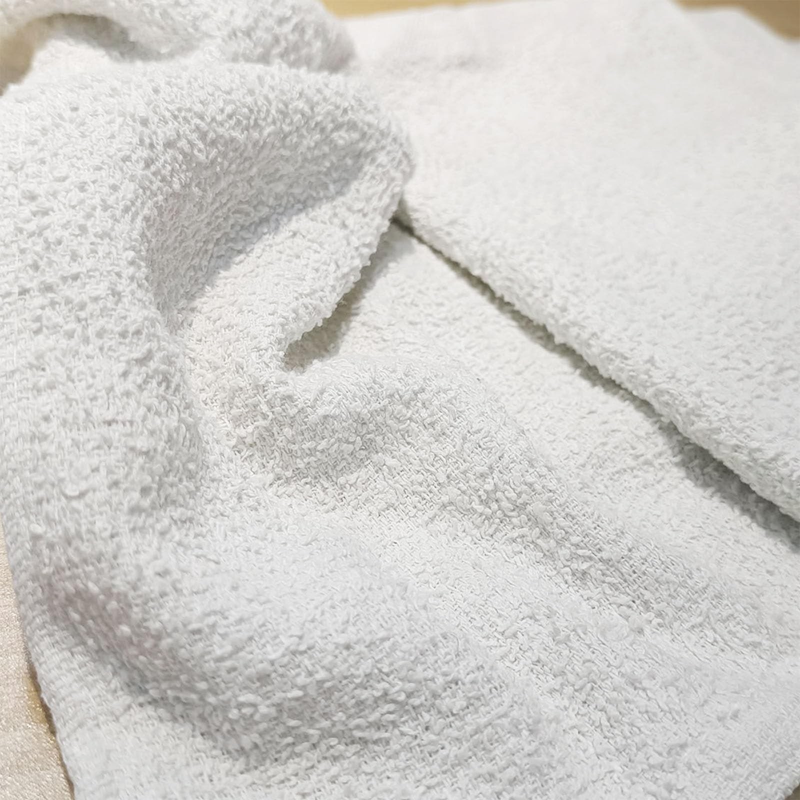White Terry Bar Mop Towels 40 Pcs (Approx) – 100% Cotton Ultra-Absorbent Clea…