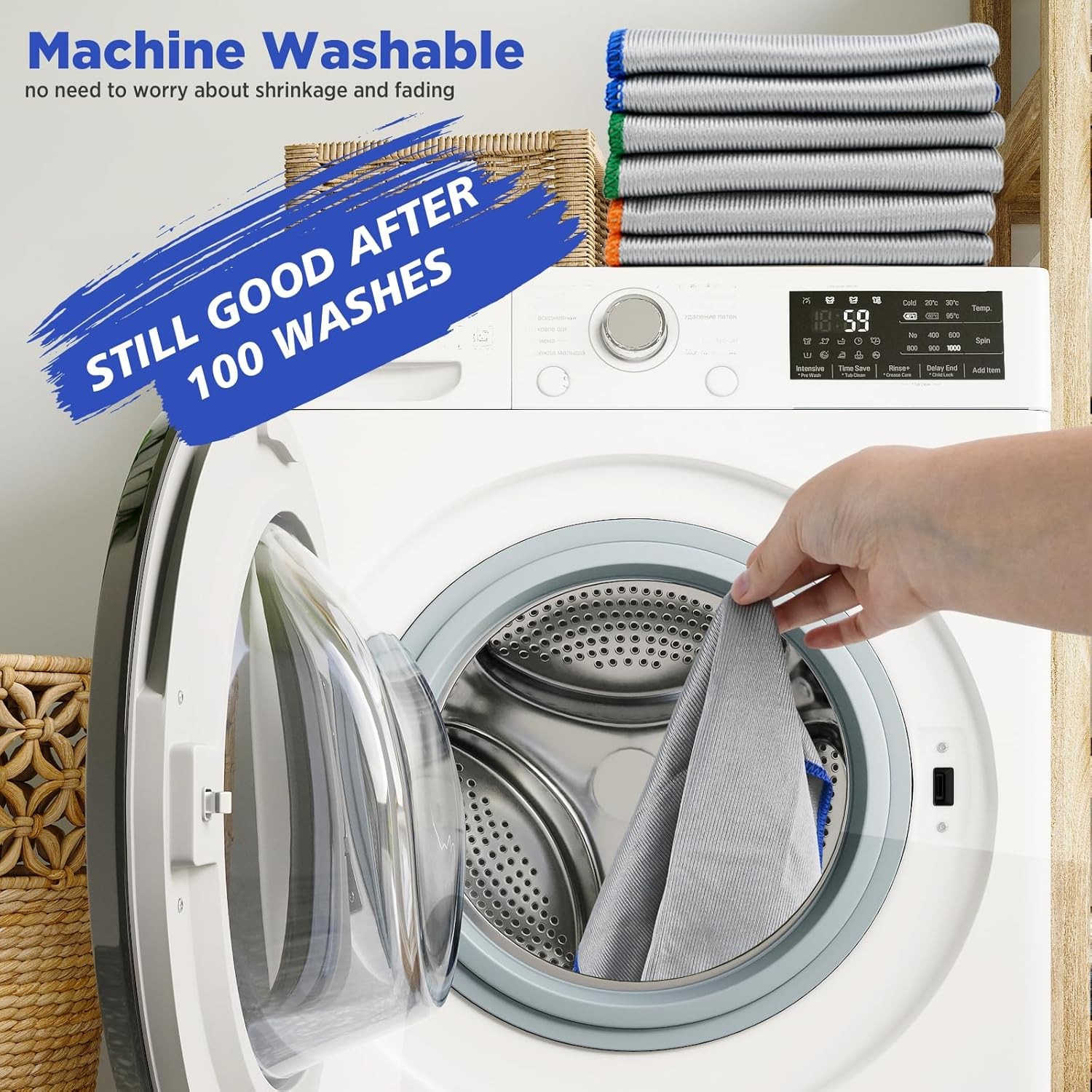 12 Pack Microfiber Glass Cleaning Cloth, 320GSM Thick Lint Glass Towels,