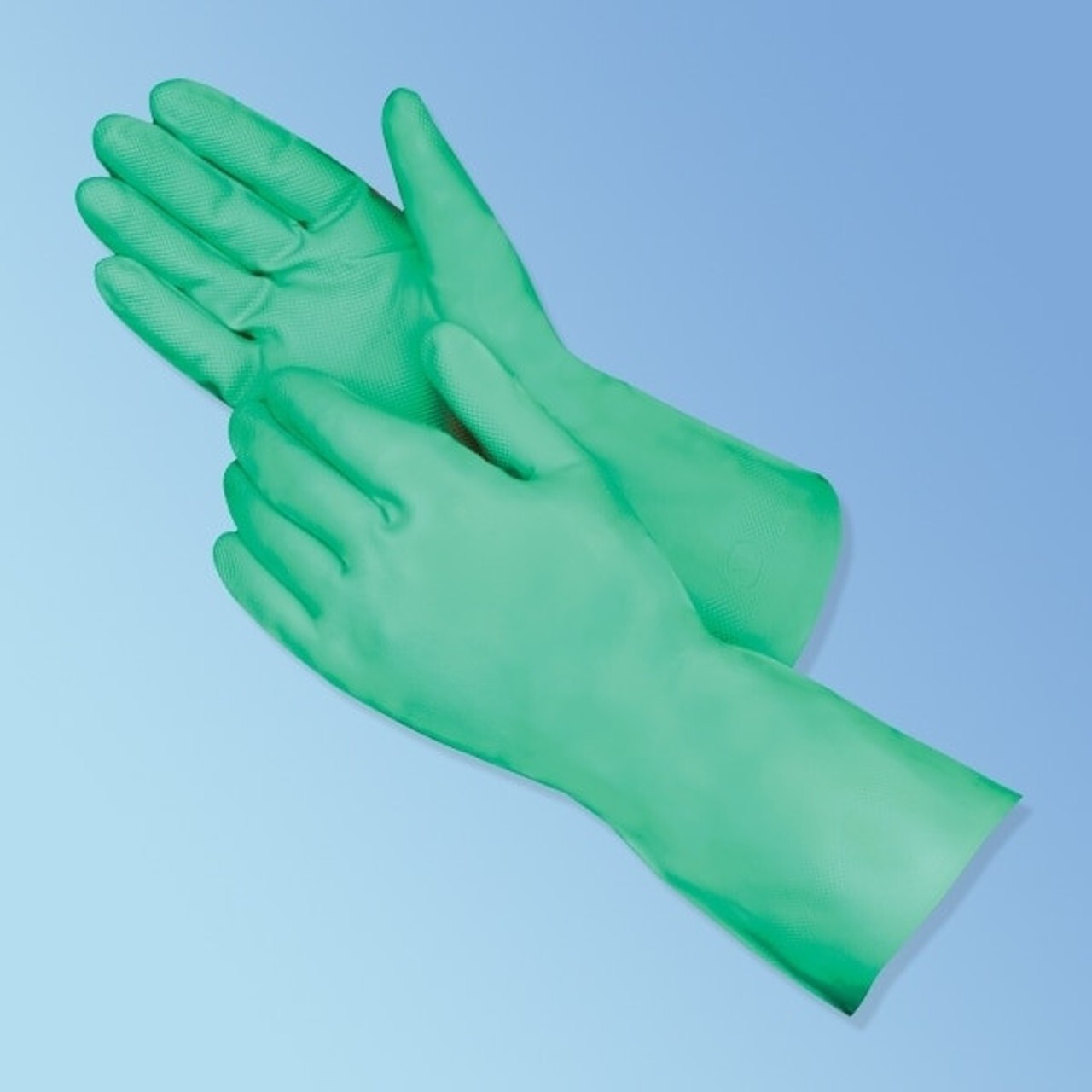 Liberty 2970 Green Flock Lined Chemical Resistant Nitrile Gloves 15 mil, 12 PAIR