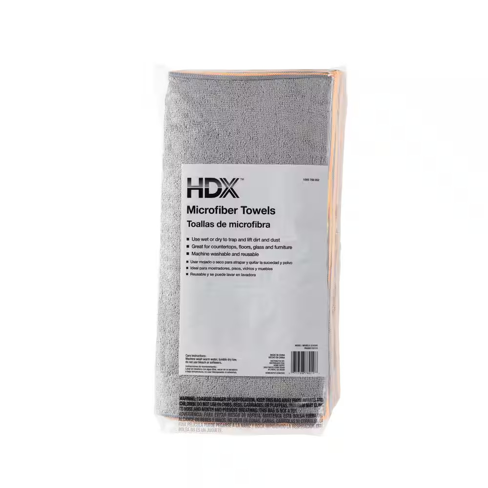 16 In. X 16 In. Multi-Purpose Microfiber Towel (24-Pack)