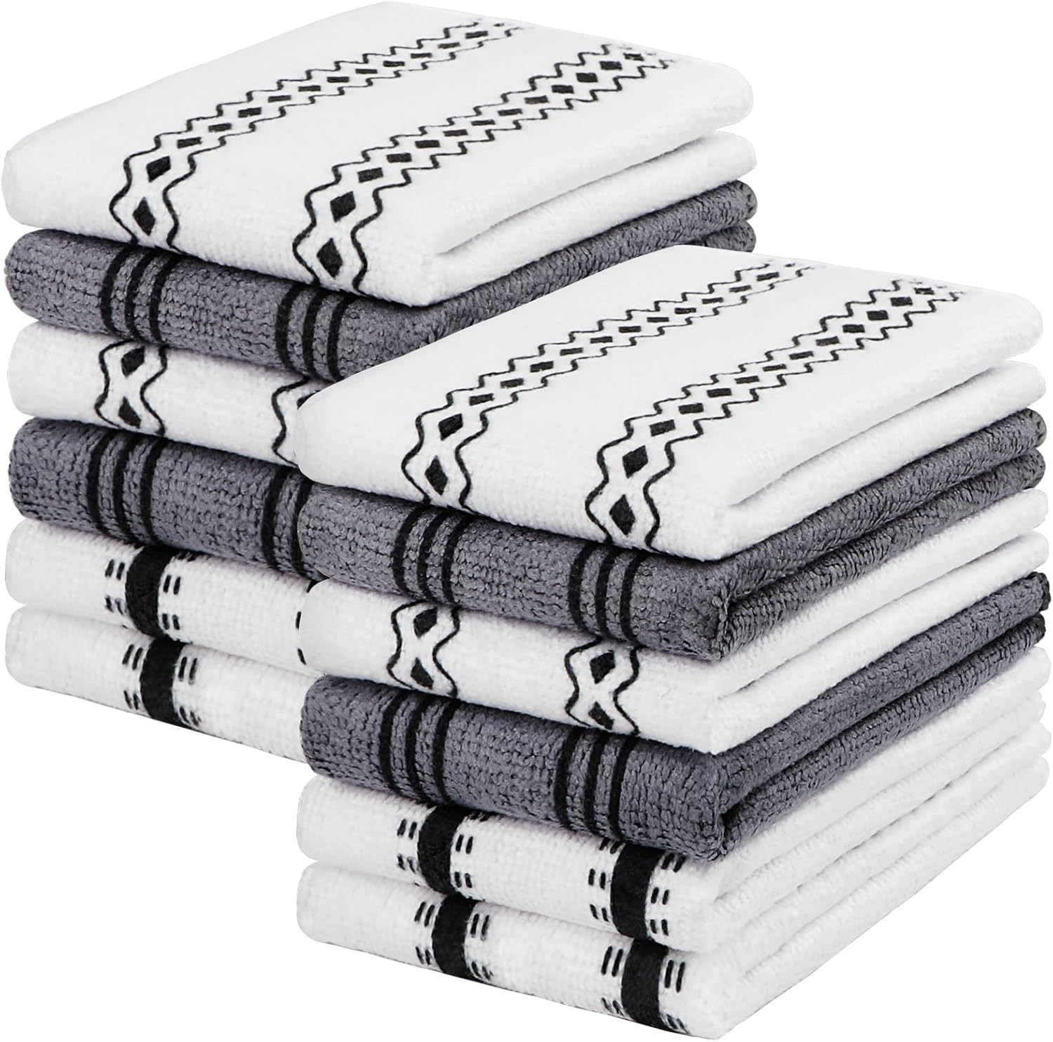 Microfiber Cleaning Cloth, Kitchen Towels 12 Pack, Lint Free, Scratch-Free, High
