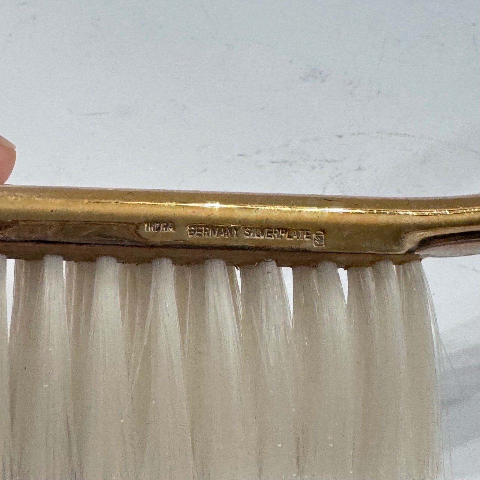 WMF IKORA Germany Silverplate Dustpan Brush Set Vintage Art Deco Cleaning Tool