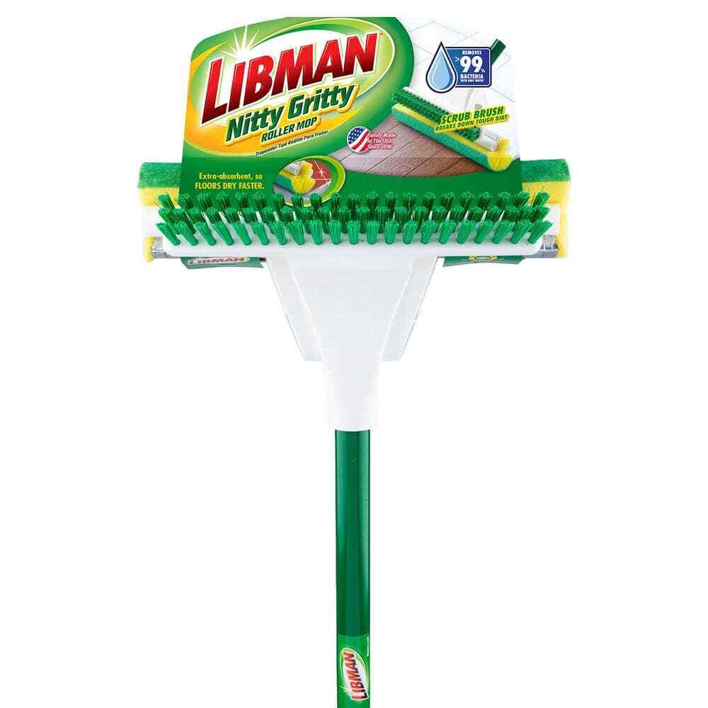Libman Nitty Gritty Roller Mop Refills Head Replacement Green Yellow 3 Pack New