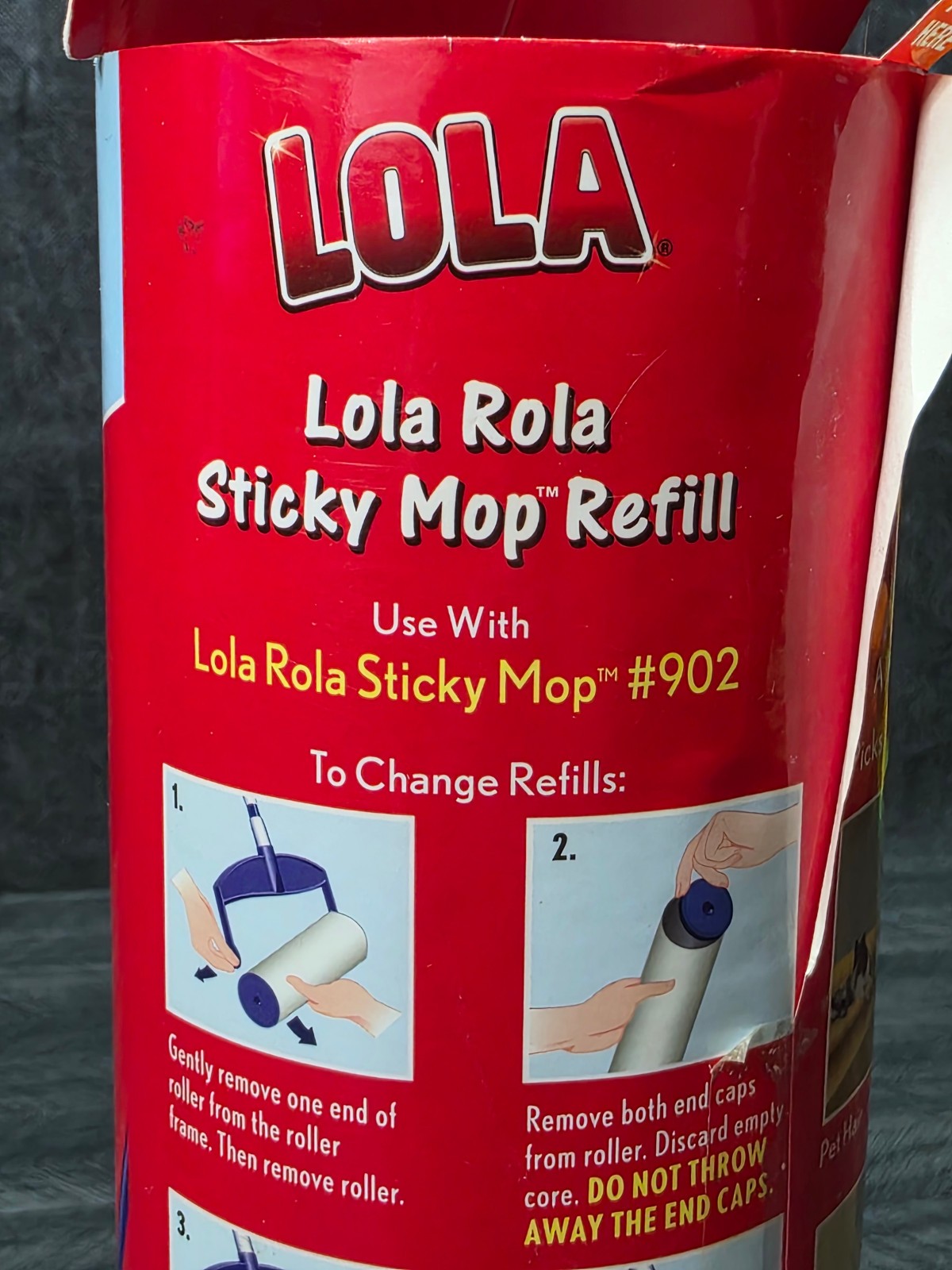 NEW Lola Rola Sticky Mop Refill 30 Original Jumbo Sticky Sheets Use w/ Mop#902