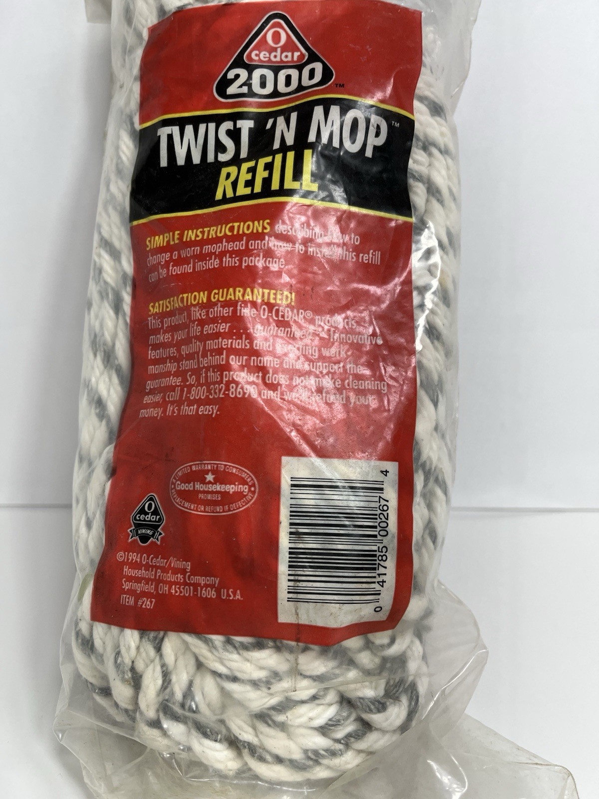 OCedar Twist ‘N Mop #267 Refill Replacement Cotton 1994