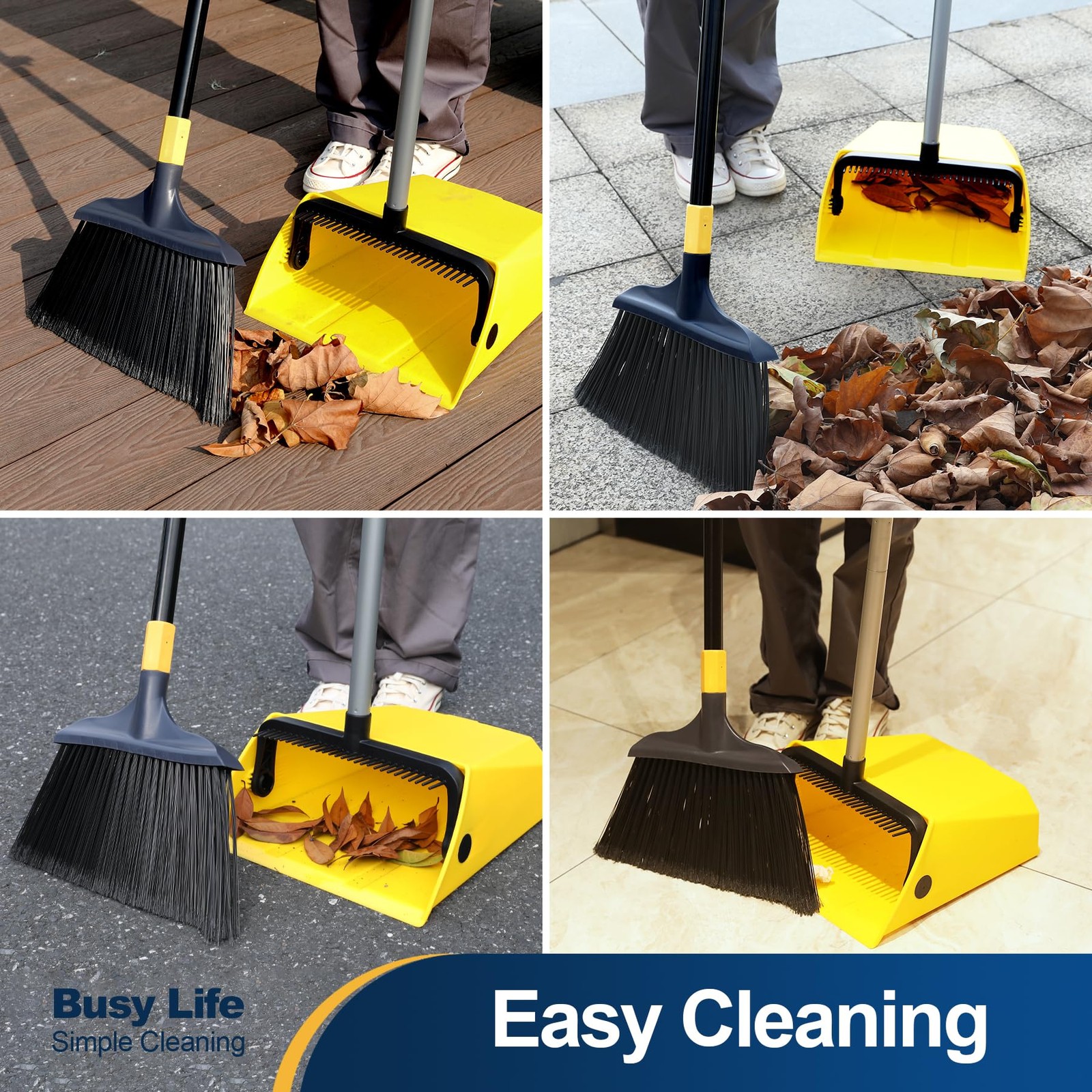 Commercial Broom And Dustpan Set With Comb Commercial Outdoor Indoor For Courtya