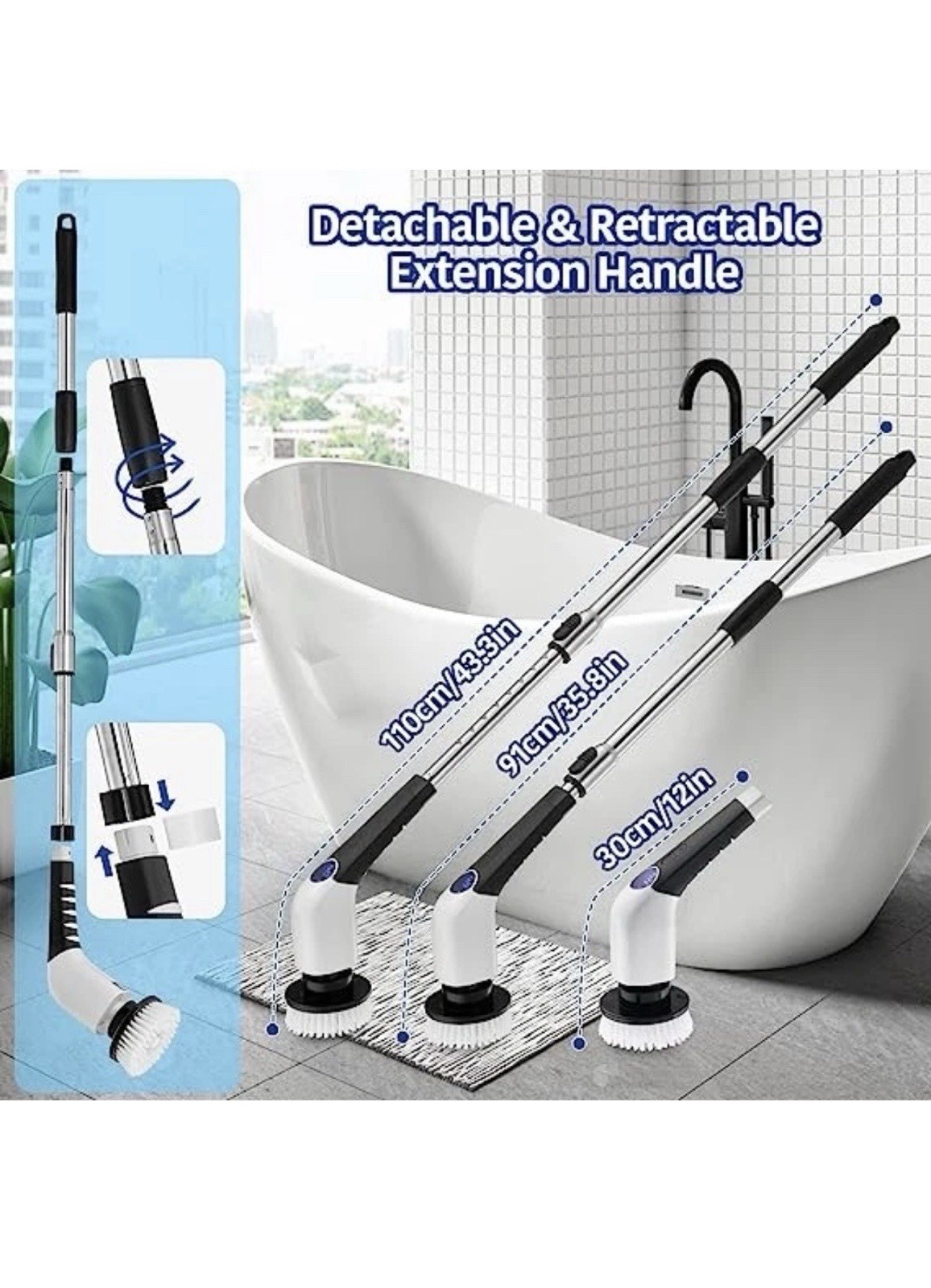 NEW YKYI Electric 8 in 1 Cleaning Brush With Voice Assistant – ANS-8051A 3speed