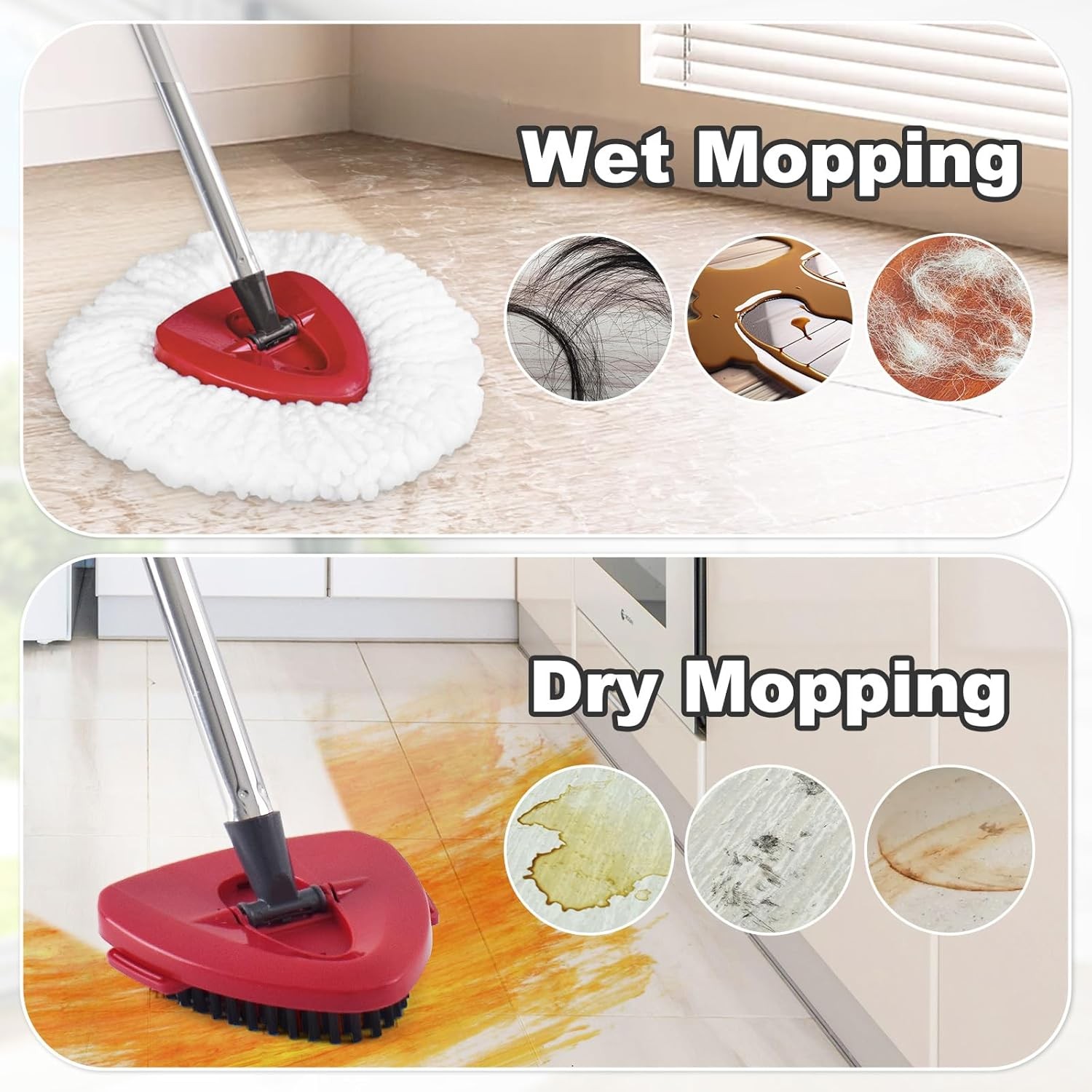 Replacement Mop Heads for EasyWring, Cotton & Microfiber Options Available